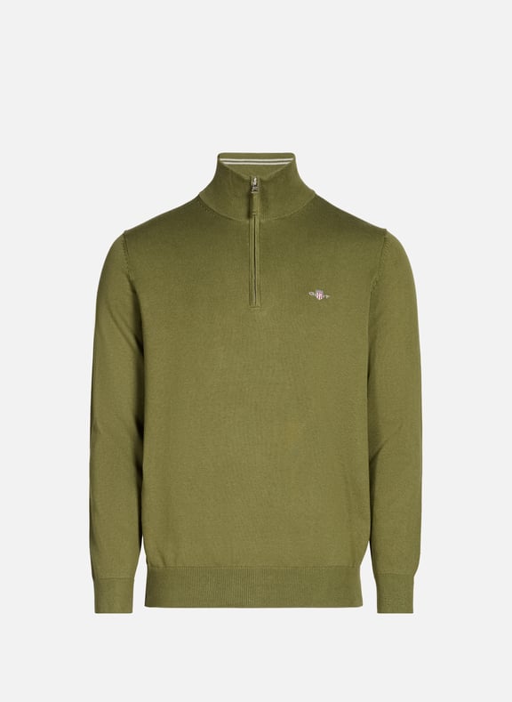 Funnel neck half-zip jumper Green by GANT GANT Funnel neck half-zip jumper Green
