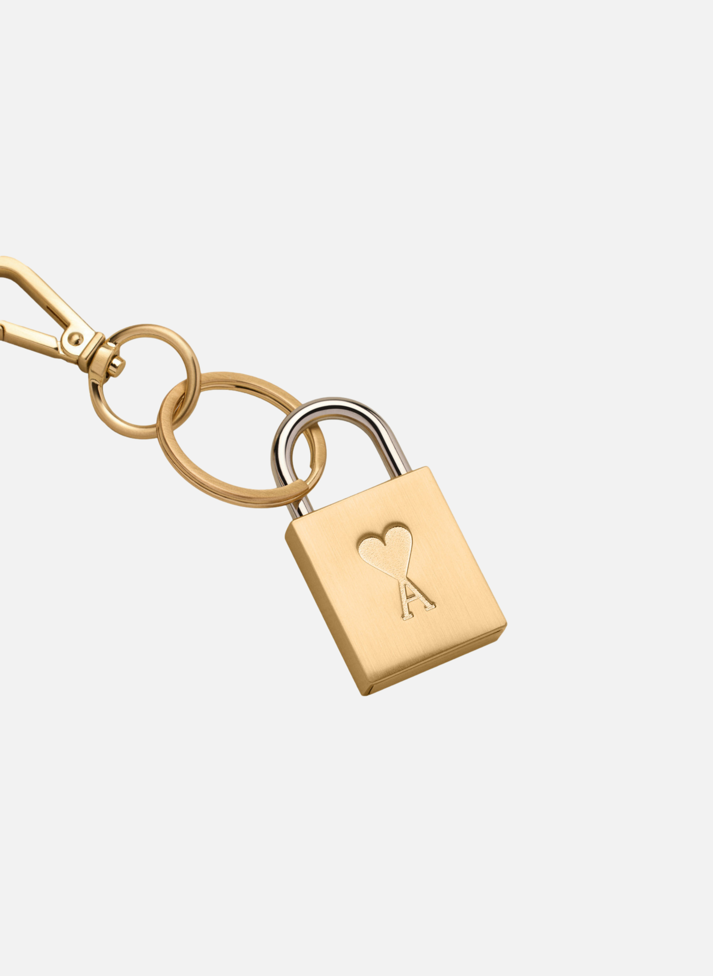 Porte-clés cadenas unisexe AMI PARIS Doré