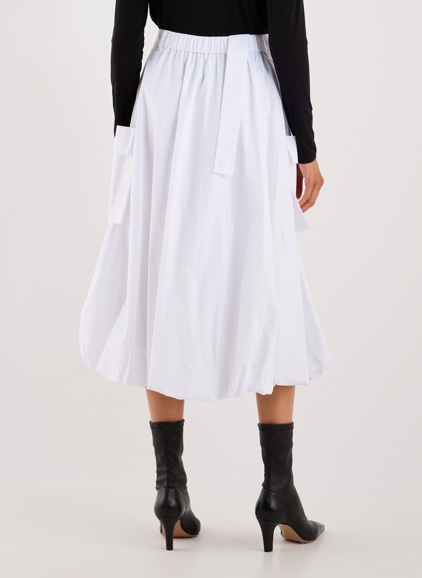 Jupe ample cargo en coton Blanc