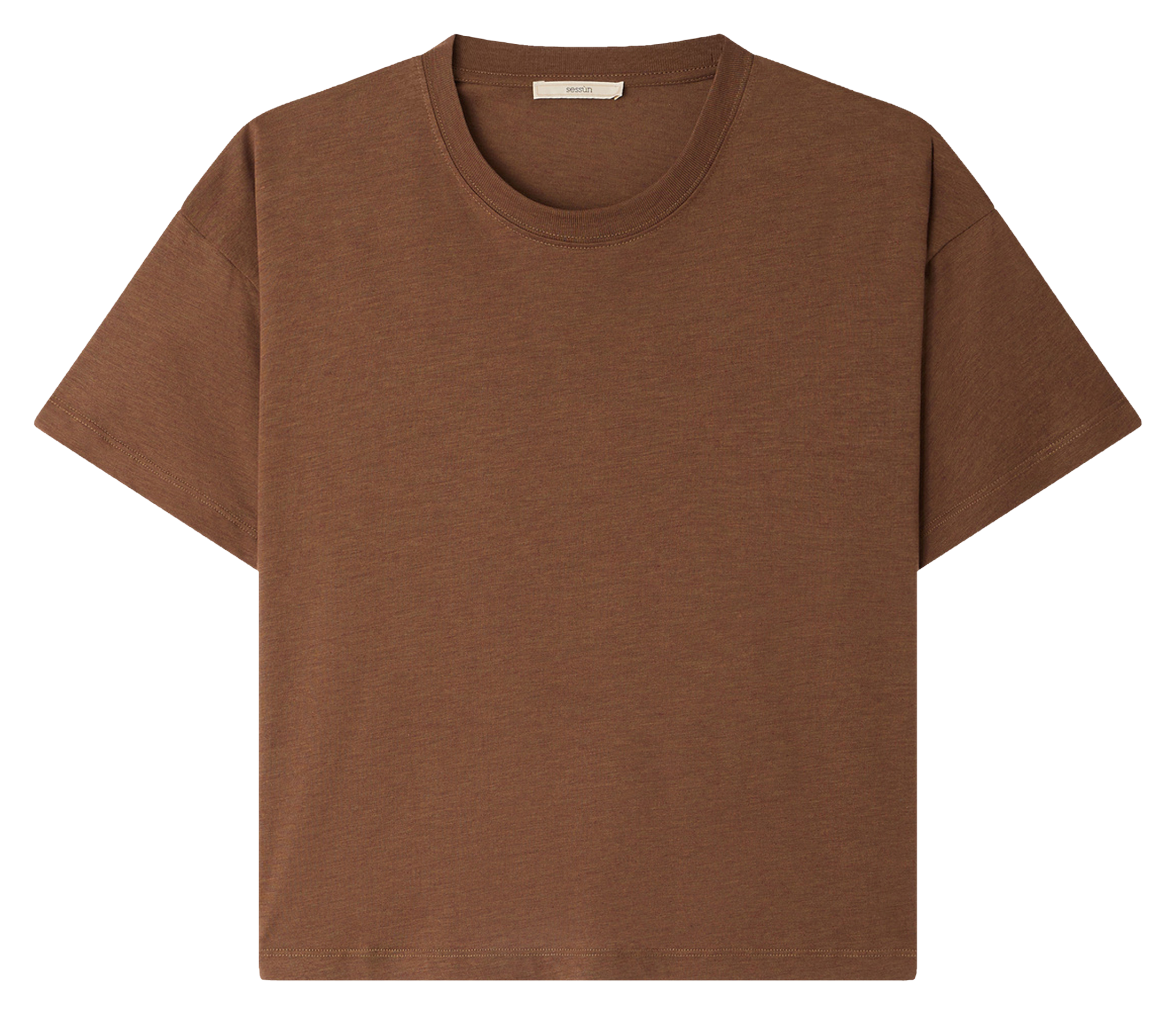 Tee-shirt oversize col rond too SESSUN Marron