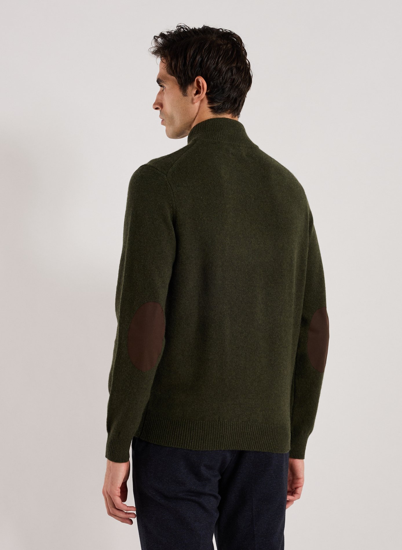 High collar sweatshirt in wool HACKETT Green