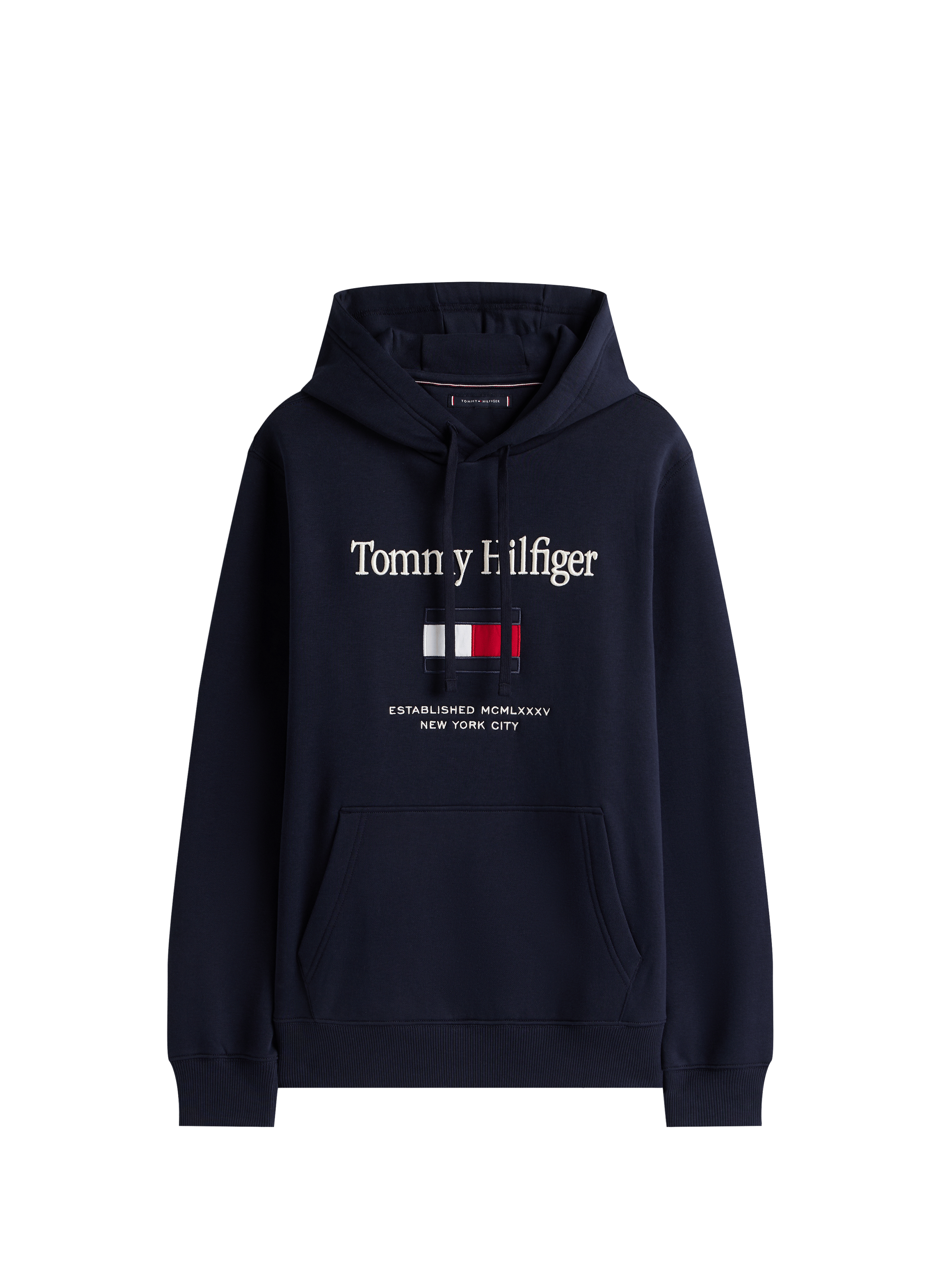 Sweat à capuche avec logo brodé TOMMY HILFIGER Bleu