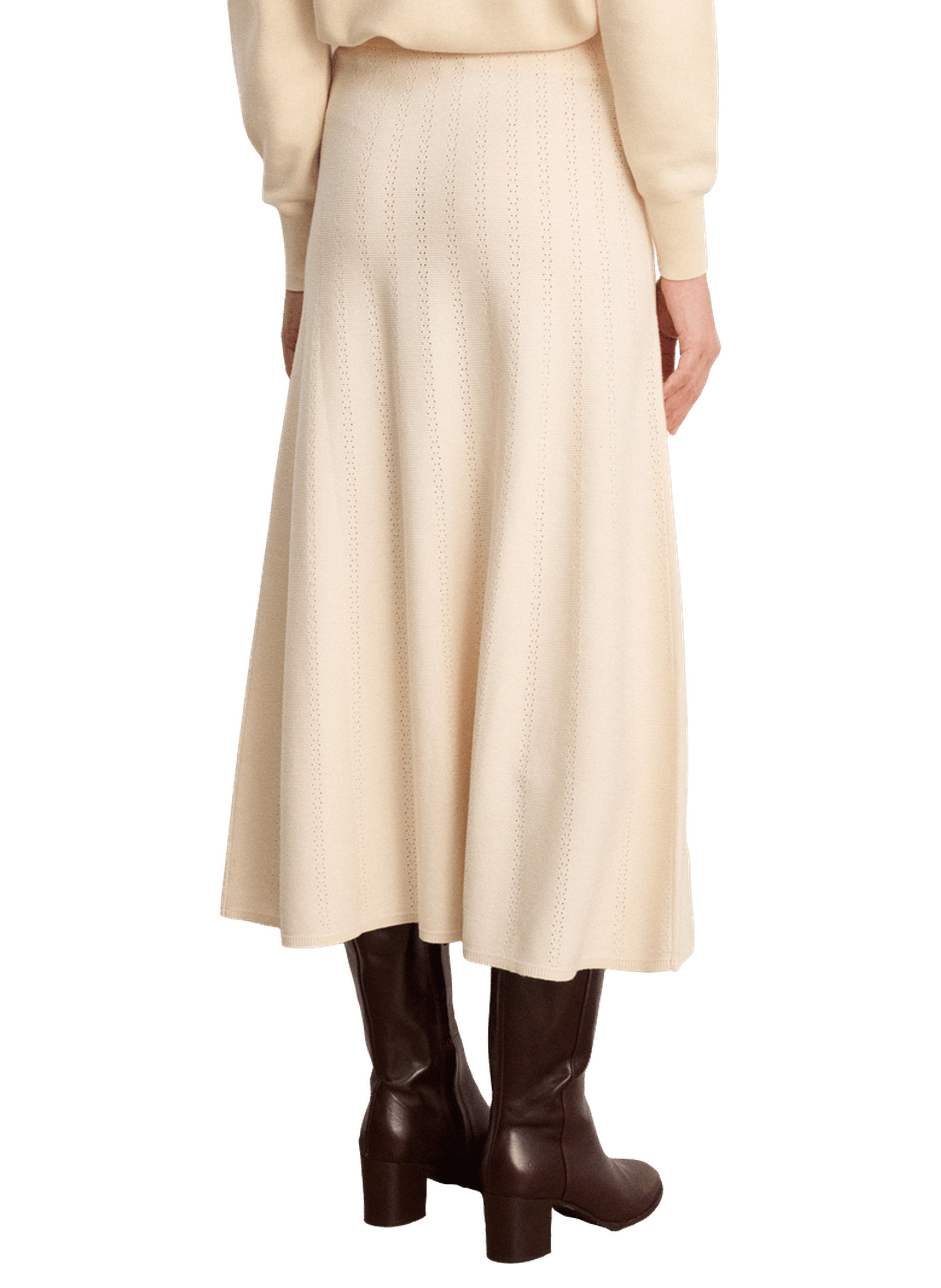 Jupe midi en maille - nalia PABLO Beige
