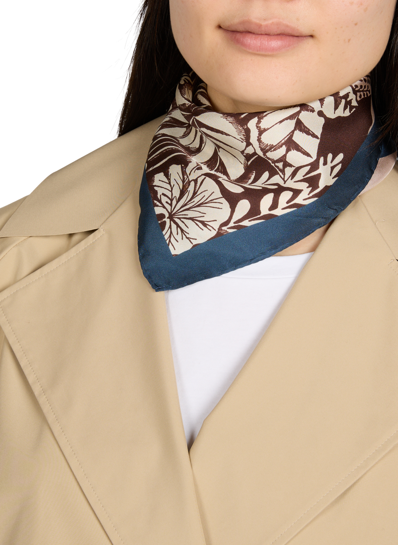 Floral printed silk scarf AU PRINTEMPS PARIS Multicolour