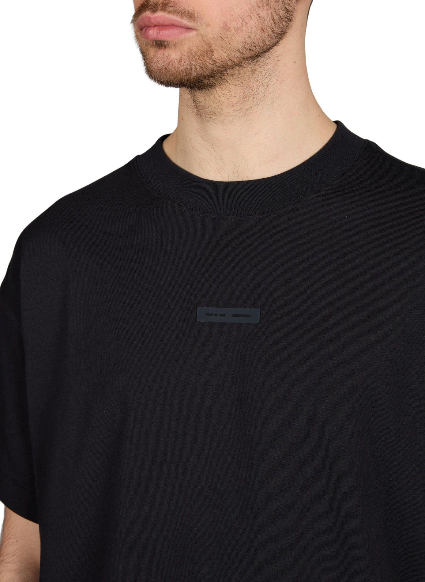 Oversized round neck cotton t-shirt FEAR OF GOD ESSENTIALS Black