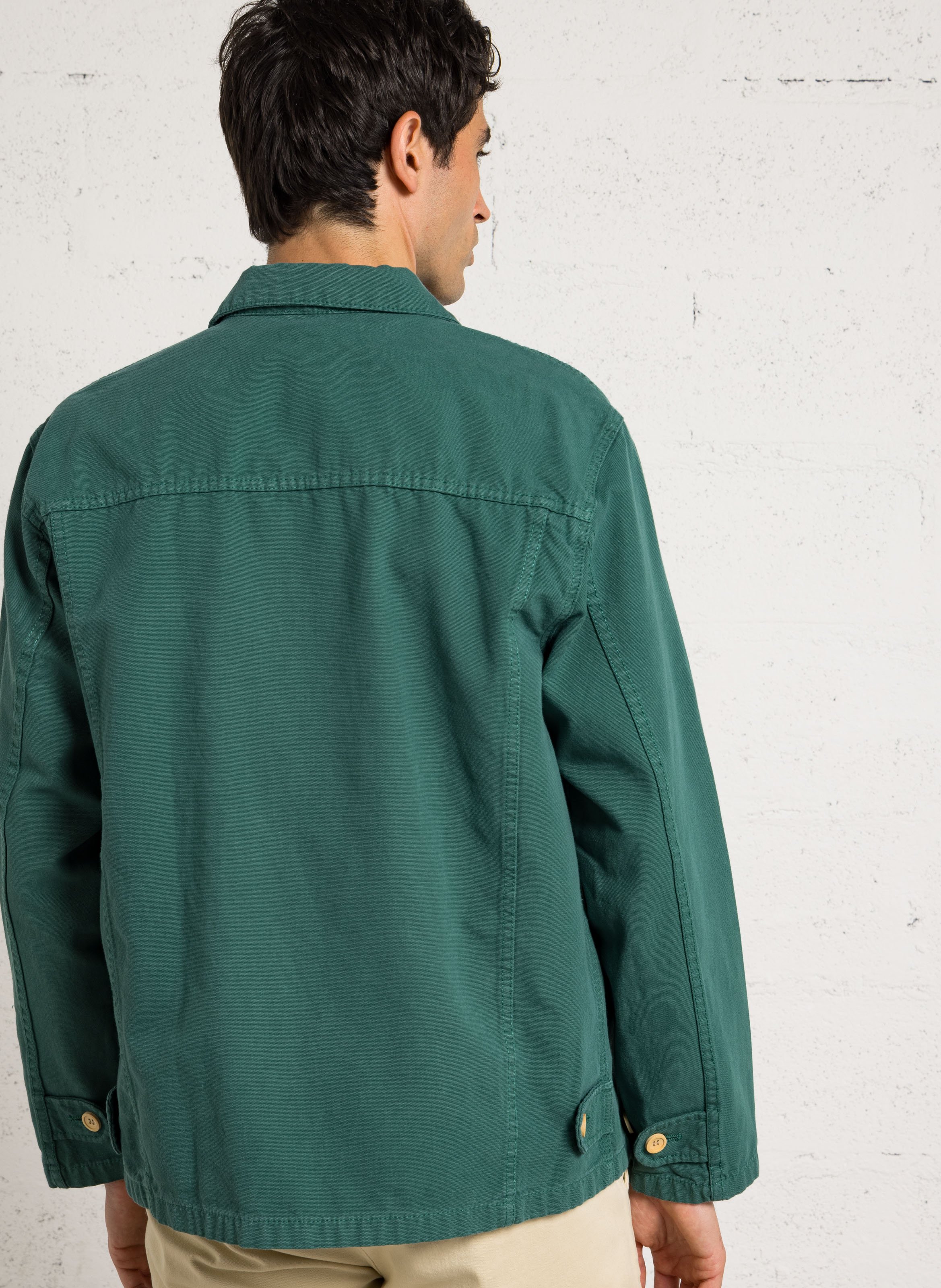 Veste droite  col classique droite en coton ARMOR-LUX Vert