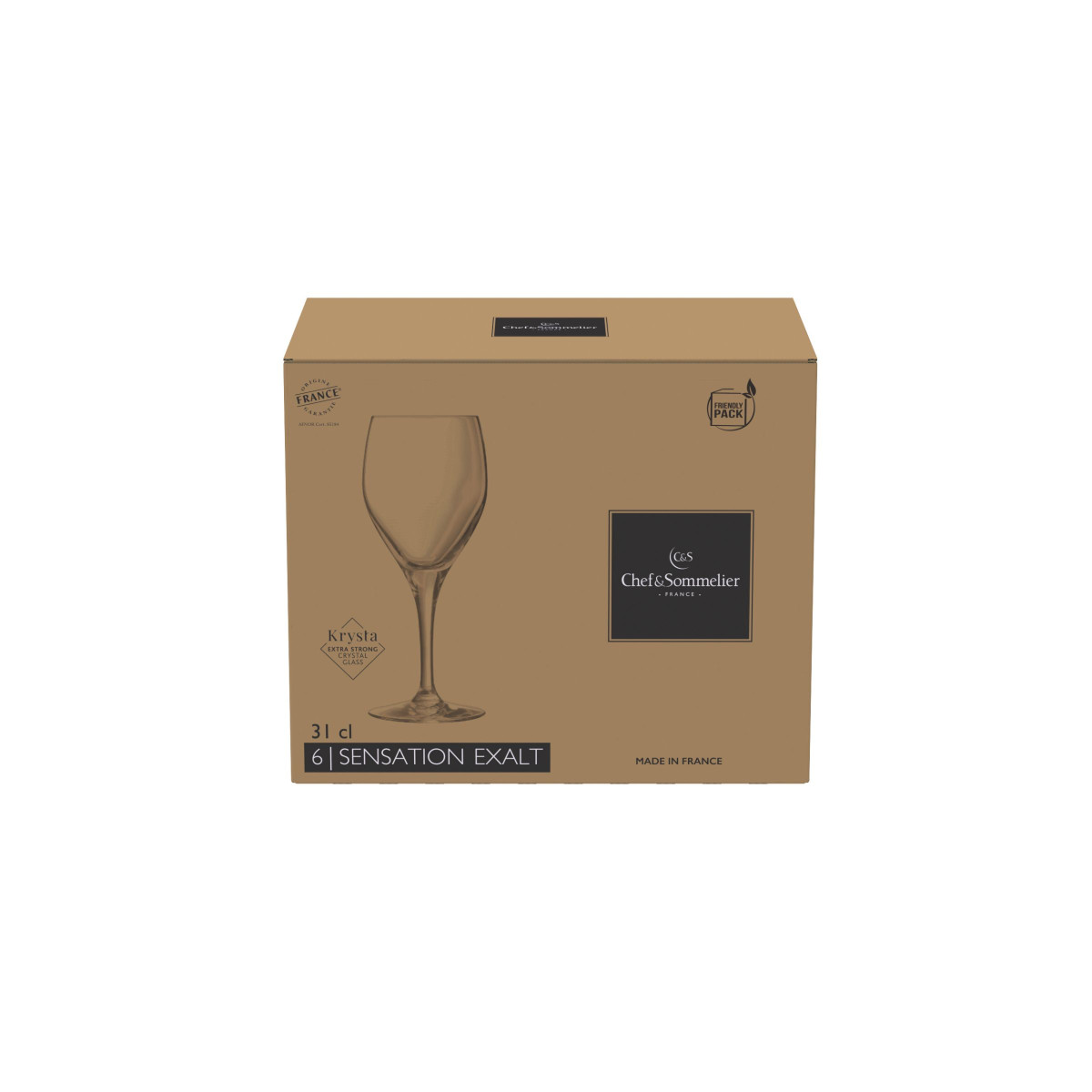 Sensation exalt - 6 verres à pied 31 cl CHEF & SOMMELIER Transparent
