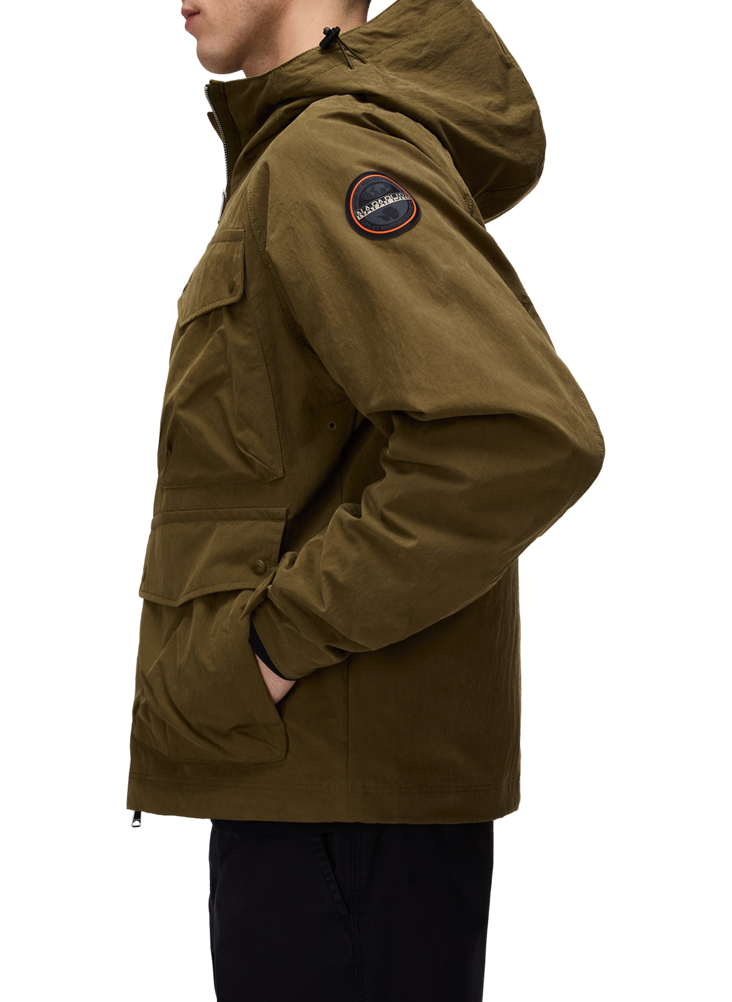 Veste à capuche Rivalto en coton mélangé NAPAPIJRI Kaki