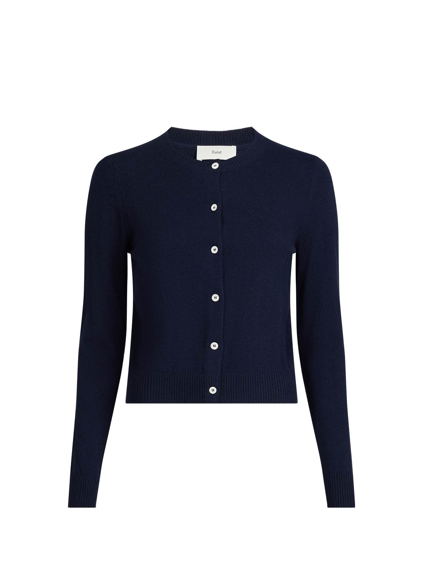 Cardigan col rond boutonné uni DUNST Bleu
