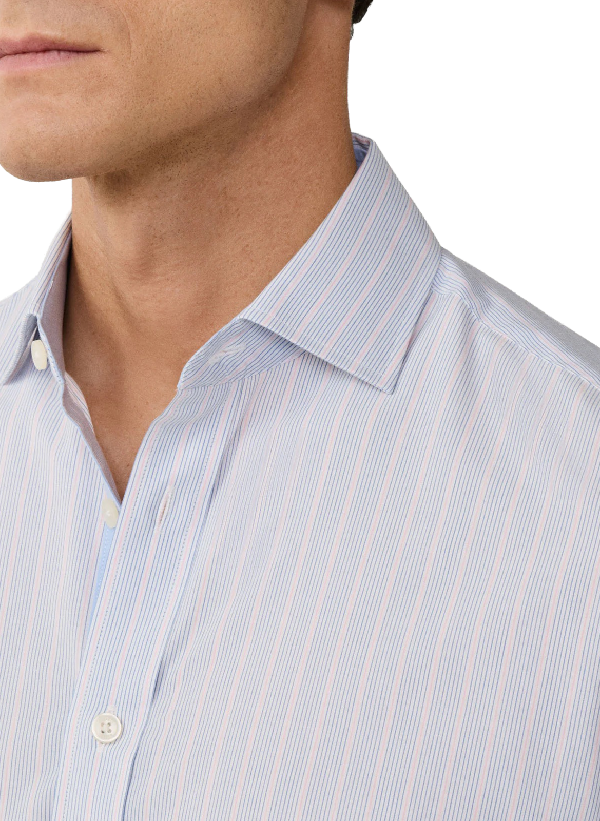 Chemise à rayures en coton mélangé HACKETT Rose