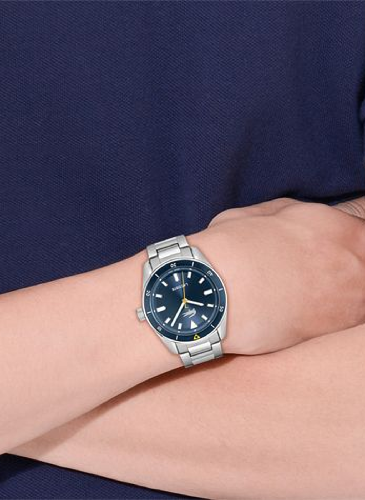 Montre quartz Boston en acier inoxydable LACOSTE MONTRES Bleu