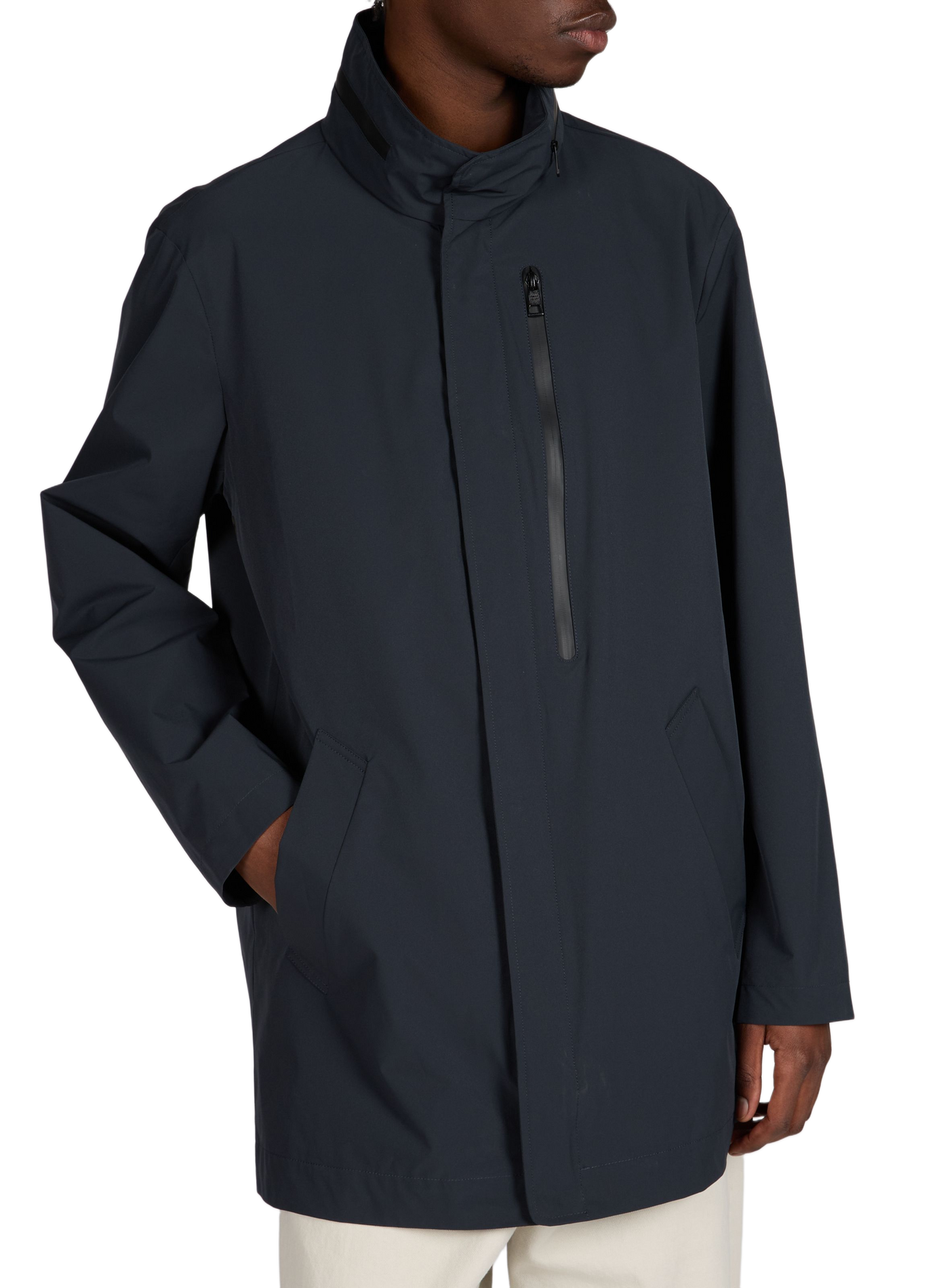 Rechte parka met geïntegreerde capuchon PIERRE CARDIN Blauw