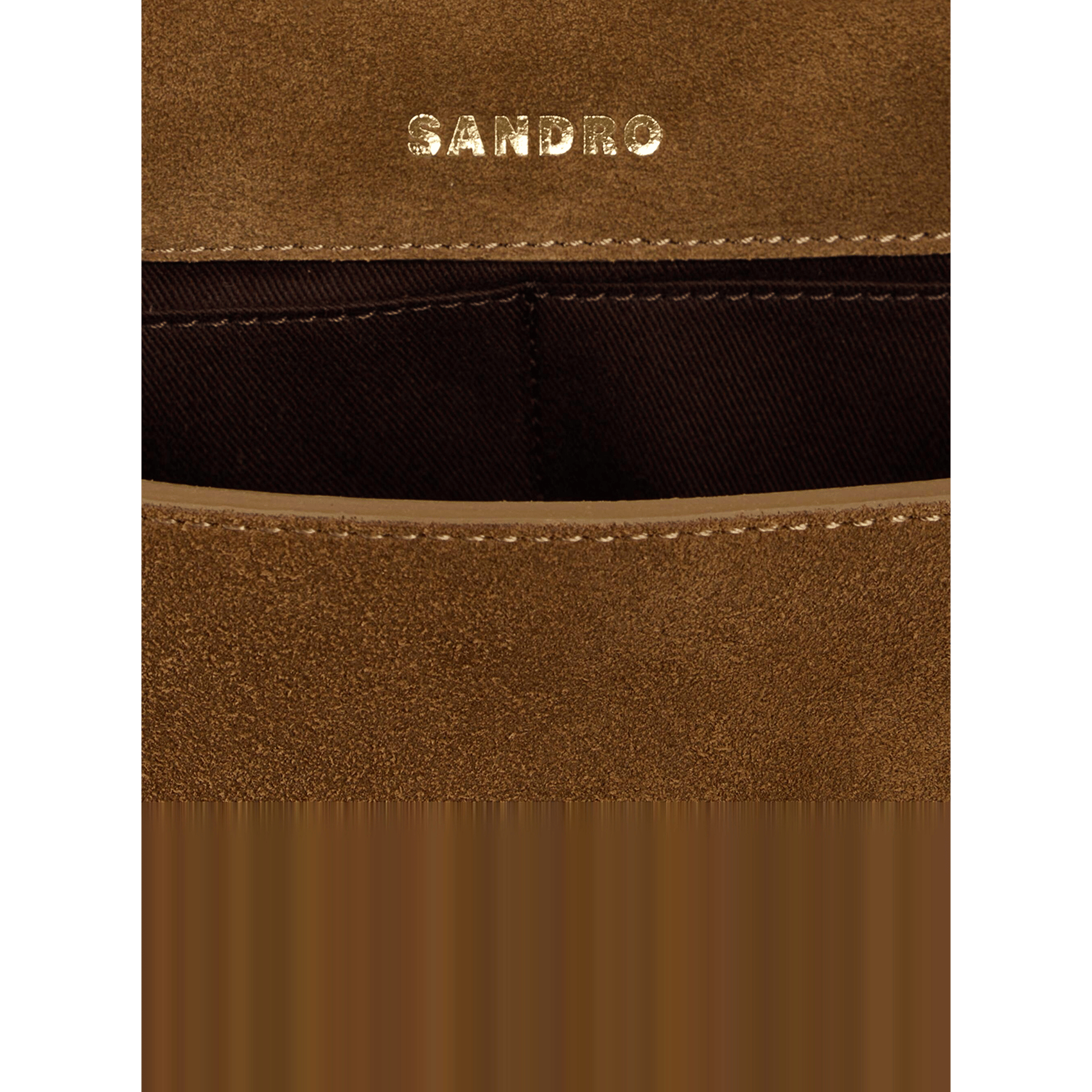 Sac à main en suède SANDRO Beige
