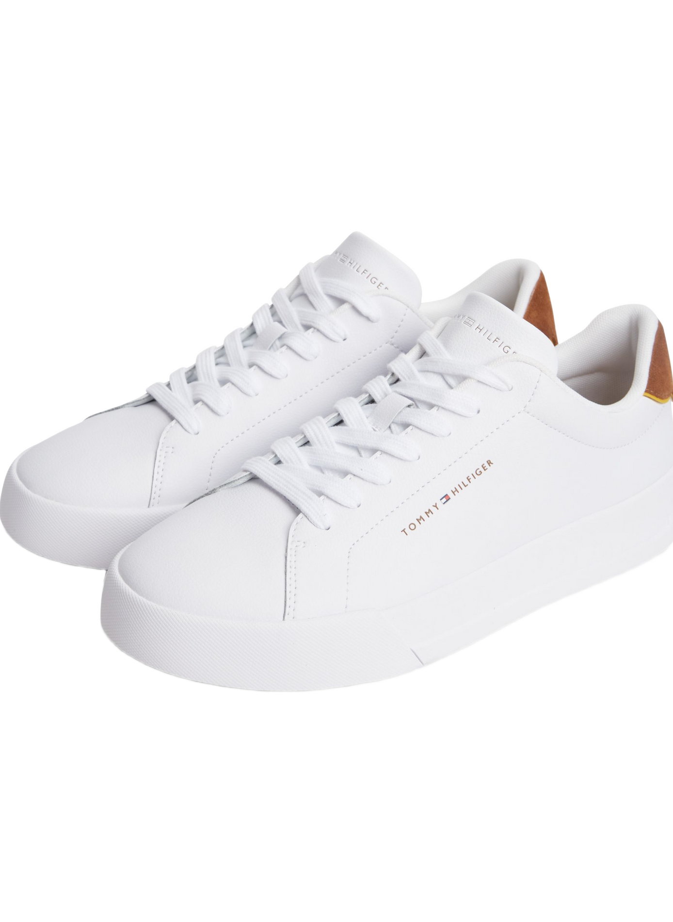 Basket cuir effet grainé TOMMY HILFIGER Blanc