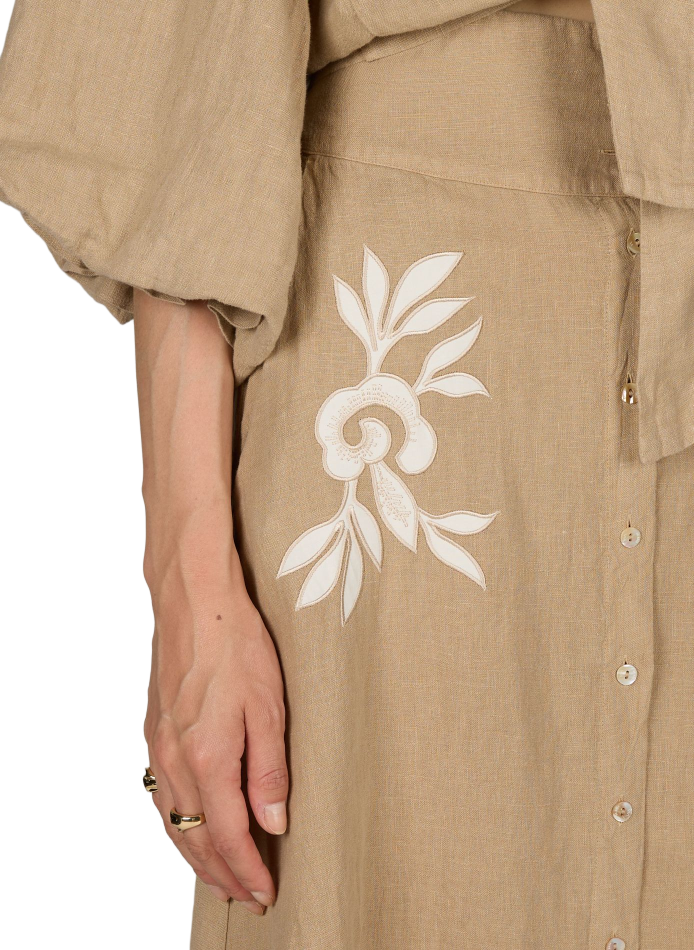 Jupe Mrs Mabe en lin MR MOOD Beige