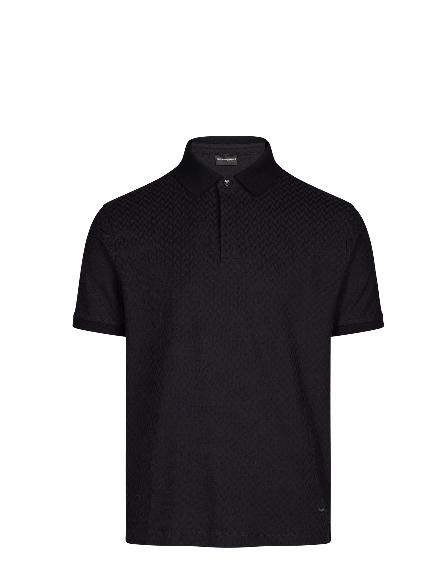 Rechte katoenen polo EMPORIO ARMANI Blauw