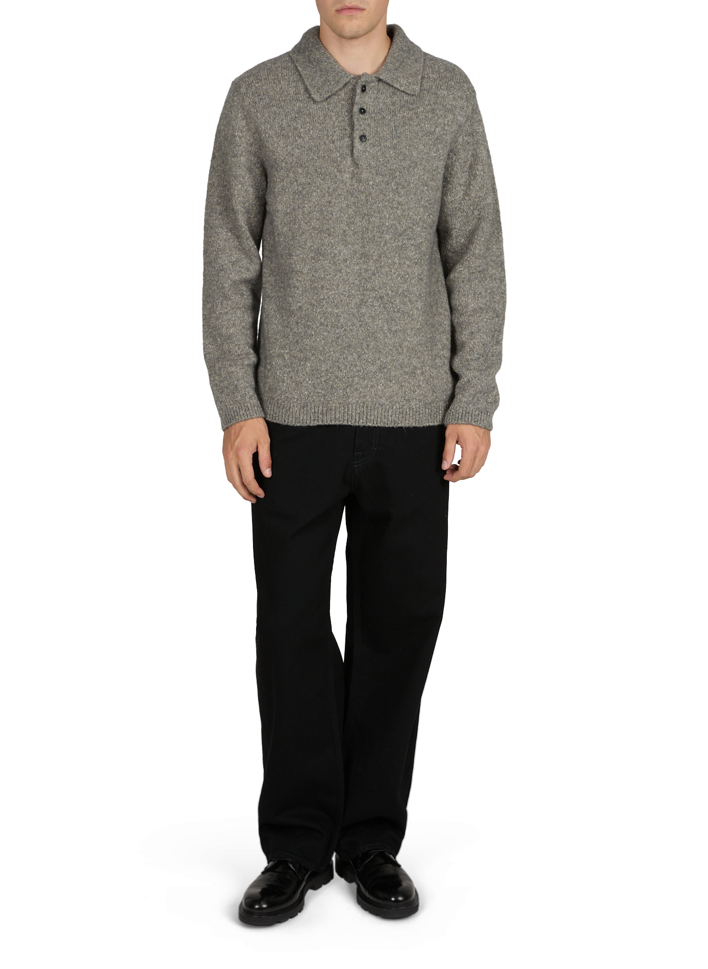Pull col classique CLOSED Gris