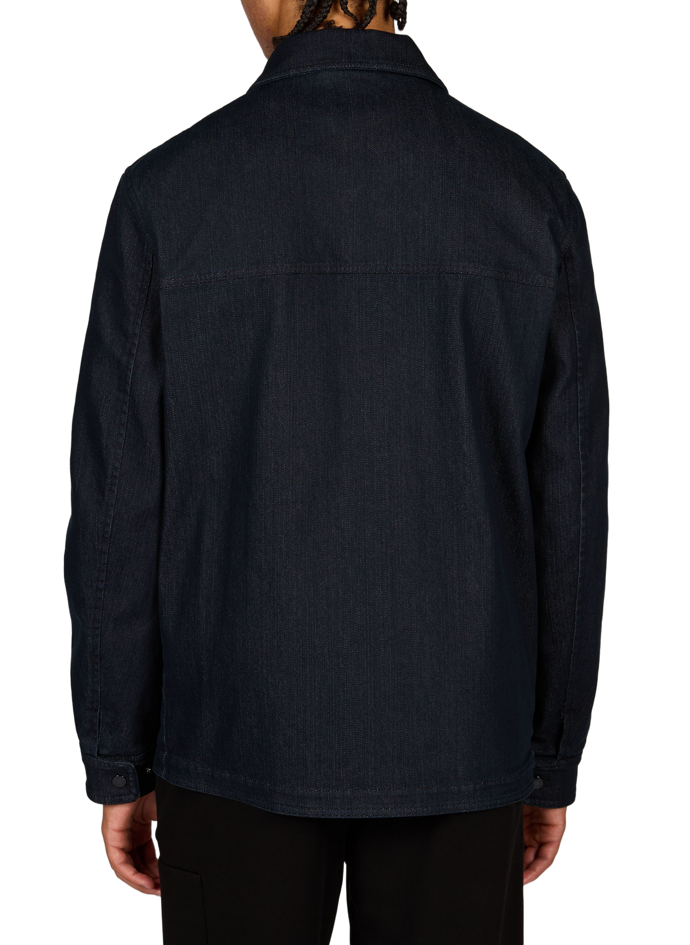 Overhemd Haderu van gemengd katoen denim MONCLER Blauw