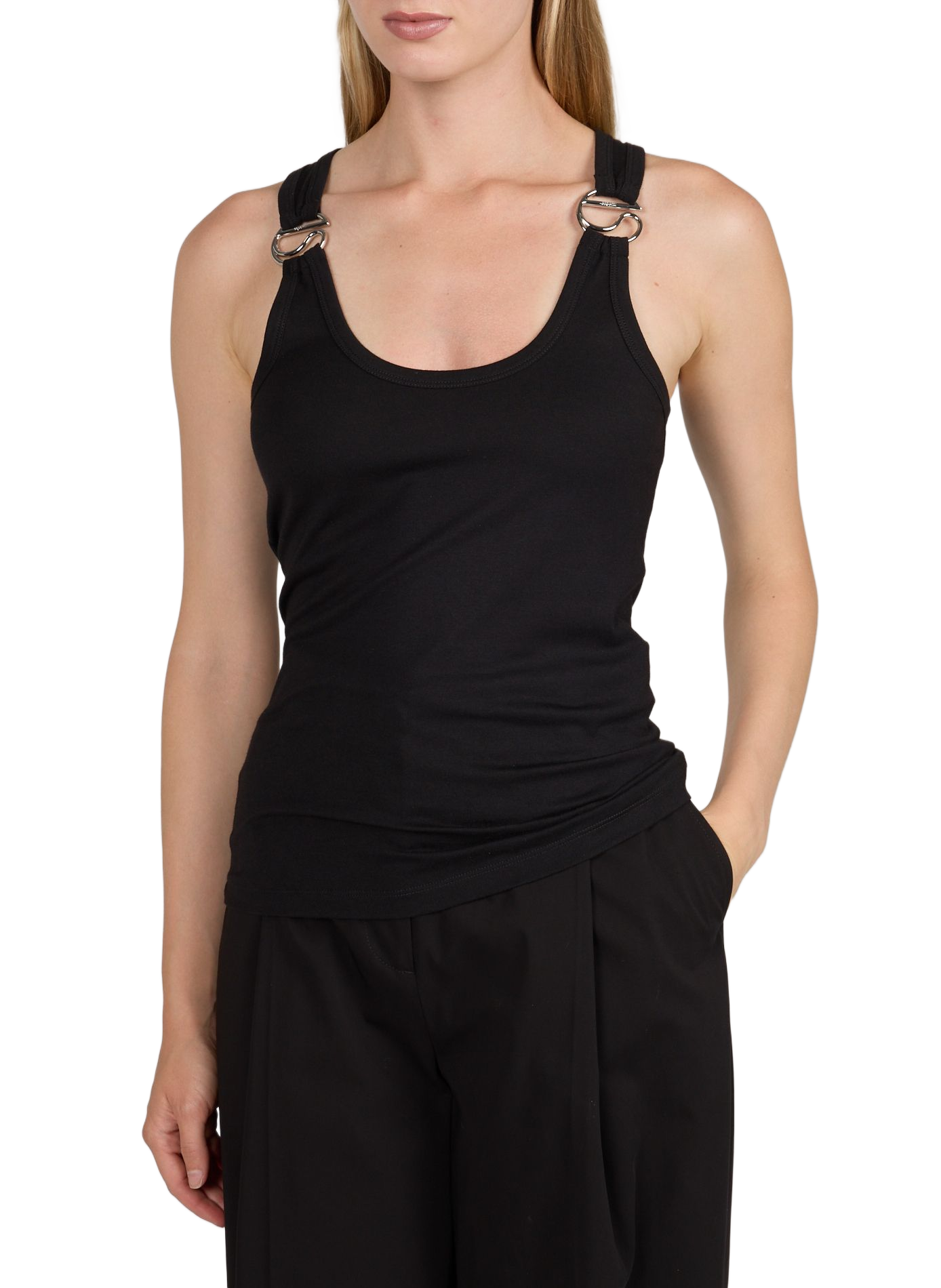 Débardeur à logo en coton mélangé COPERNI Noir