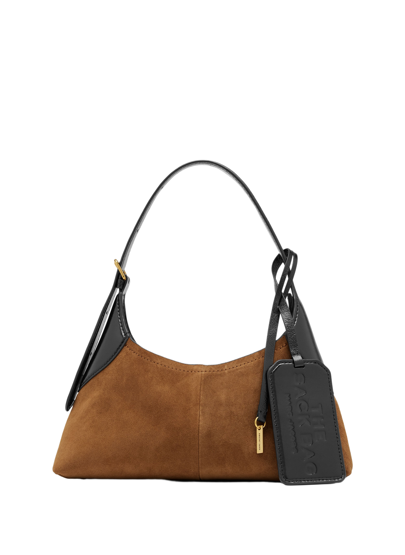 Small Belted Sack shoulder bag in suede leather MARC JACOBS Brown