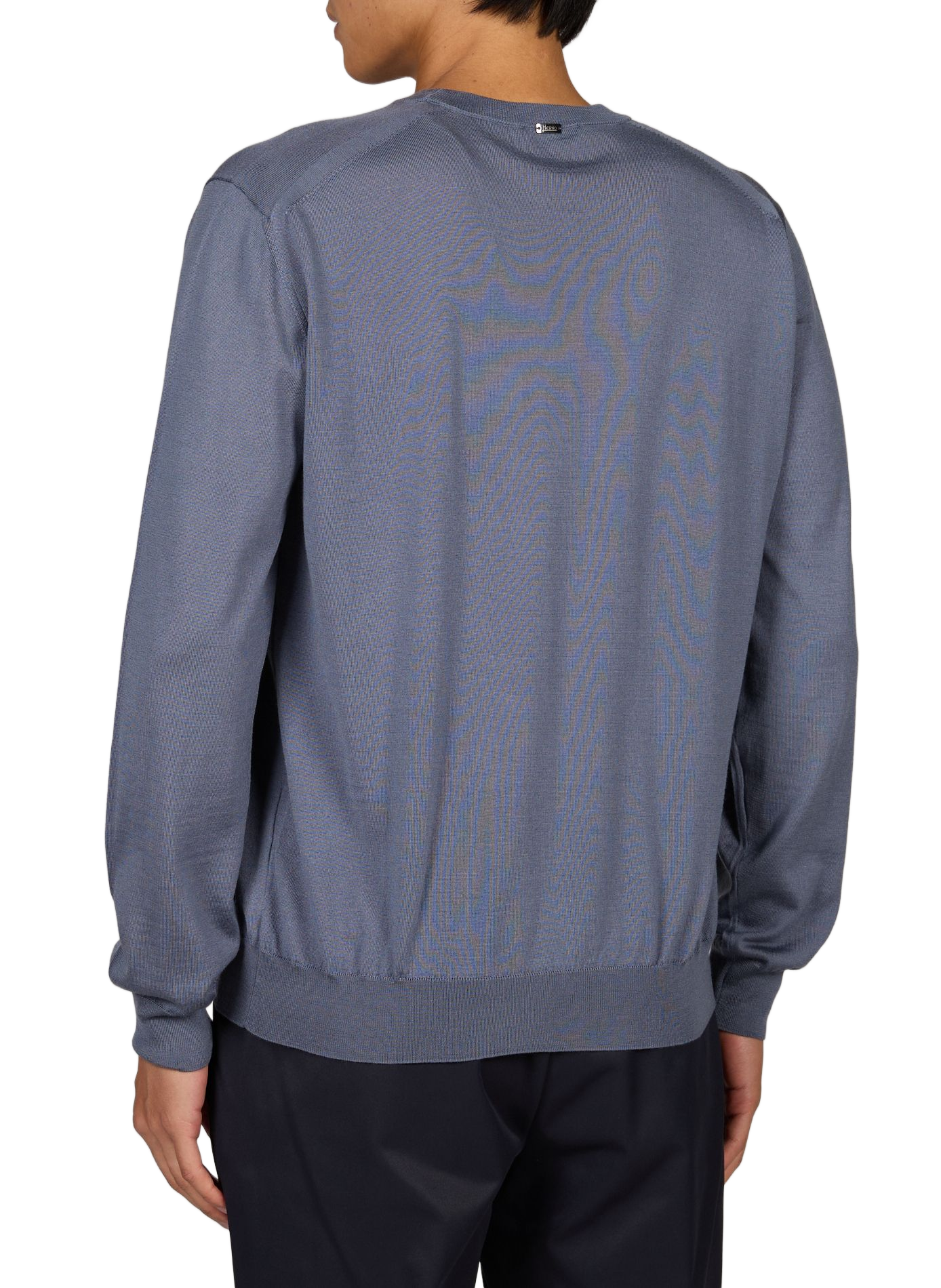 Wool and silk solid color sweater HERNO Blue