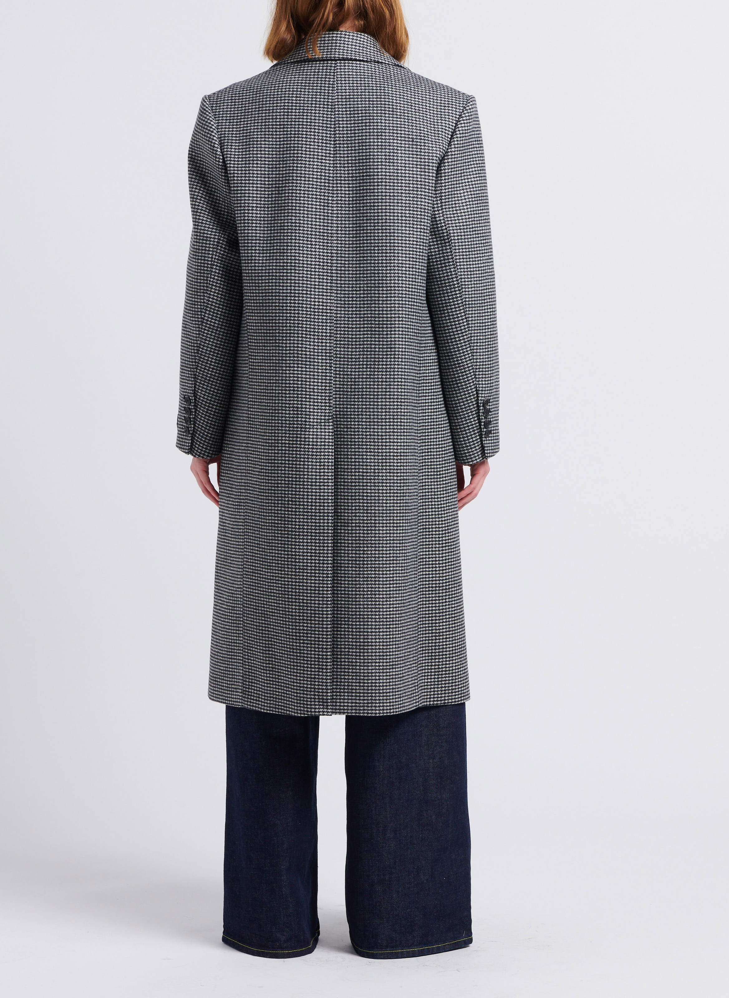 Veste col claudine en cuir milos BA&SH Marron