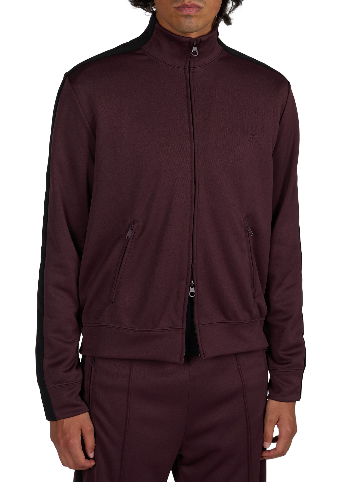 Light straight jacket with long sleeves COURRÈGES Red