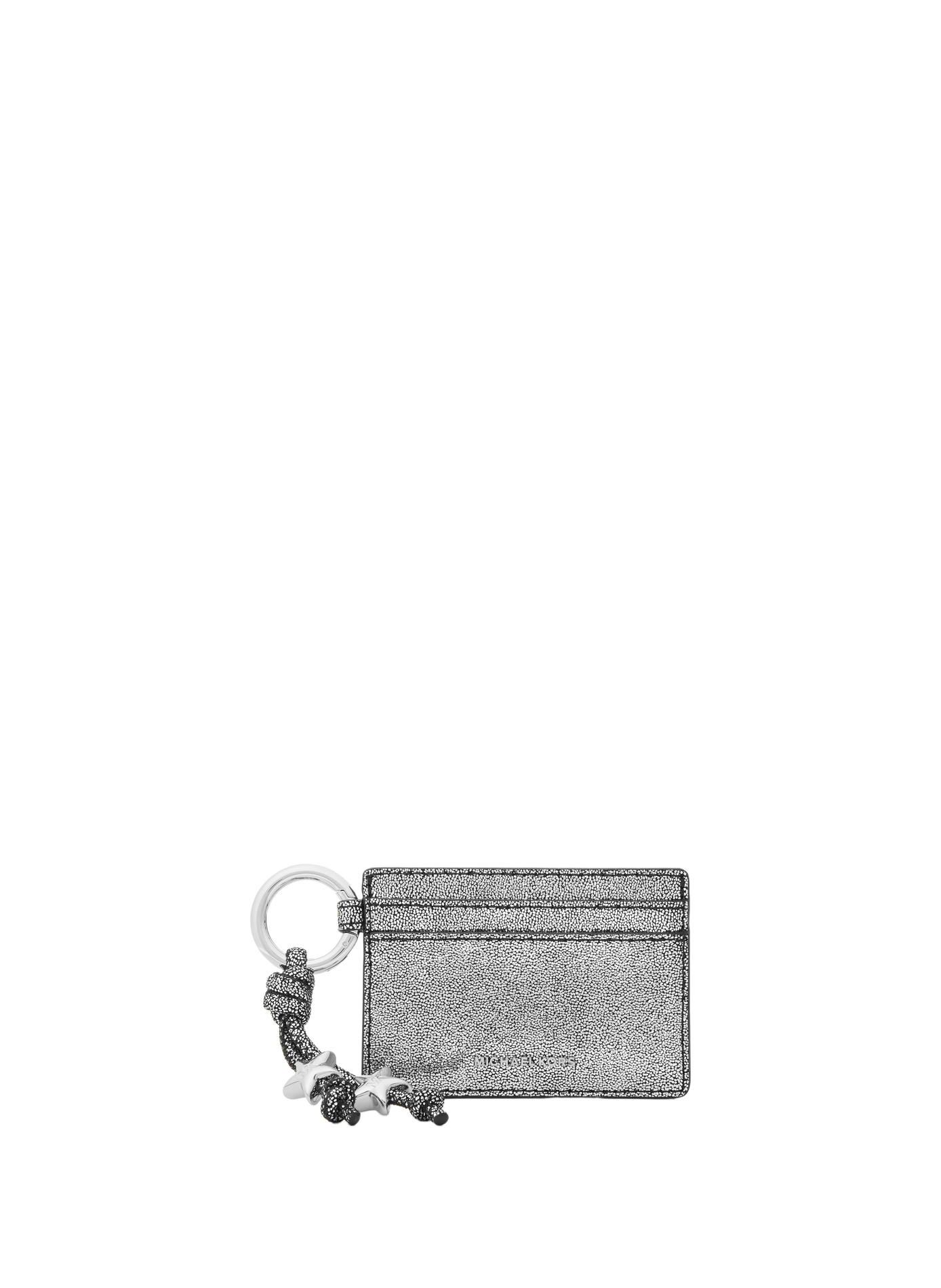 Jet Set metallic leather card holder MICHAEL KORS Silver