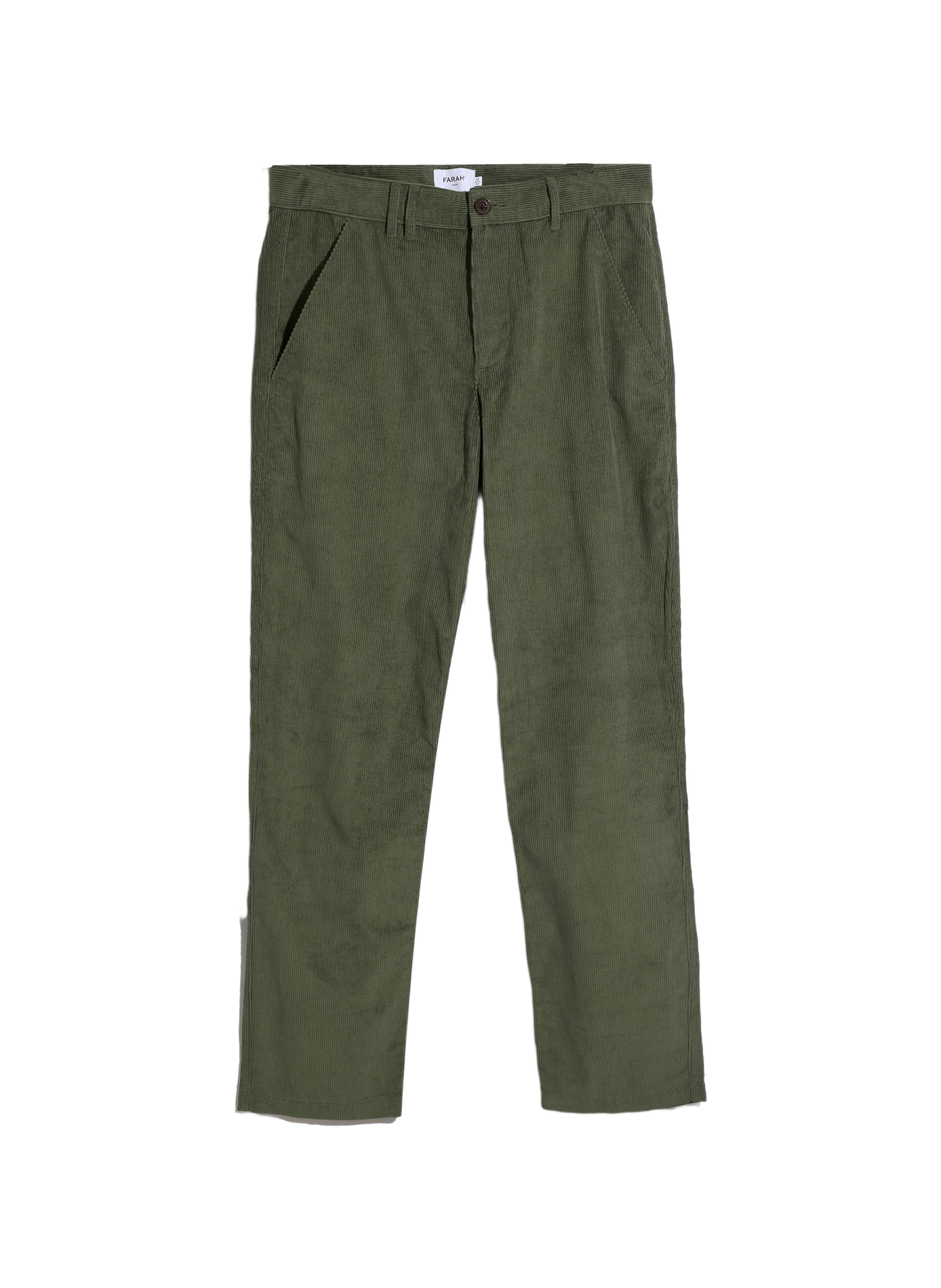 Straight corduroy cotton trousers FARAH Green