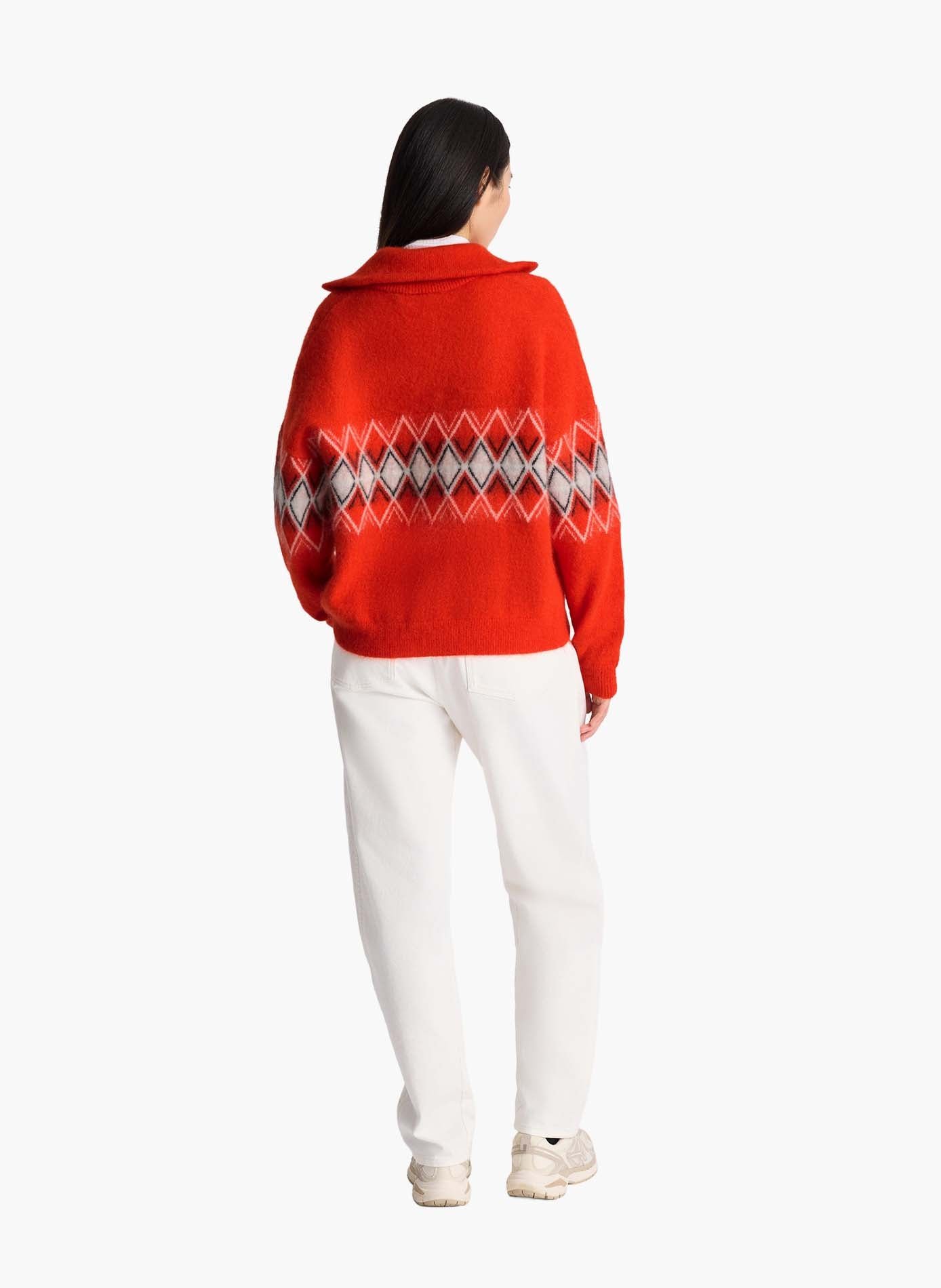 Pull mireva col camionneur FUSALP Rouge