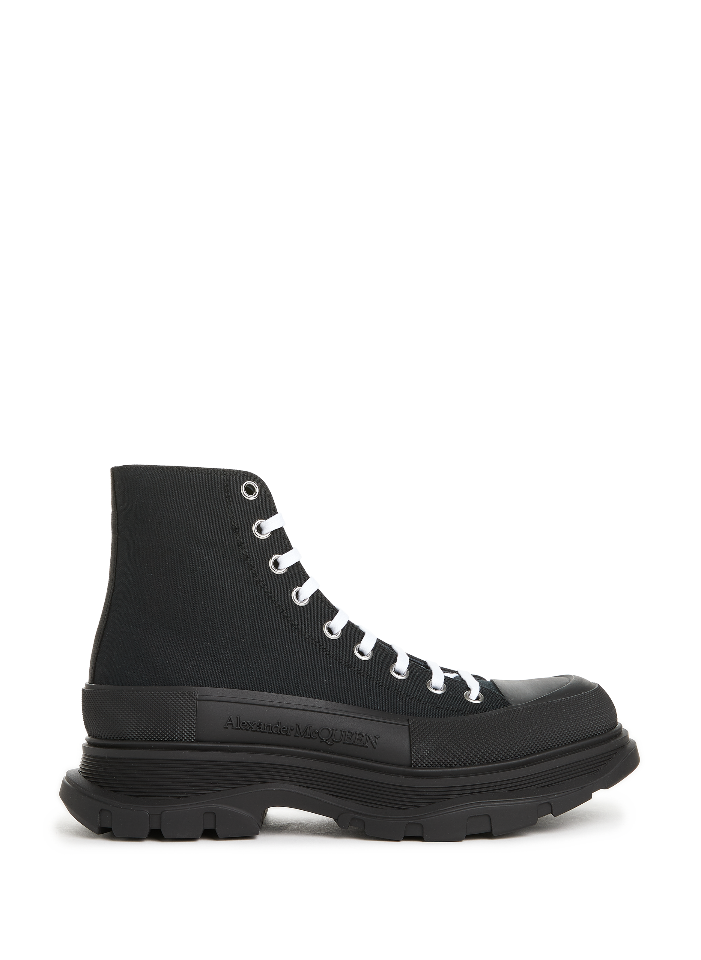 ALEXANDER MCQUEEN Baskets Tread Slick en toile de coton Noir