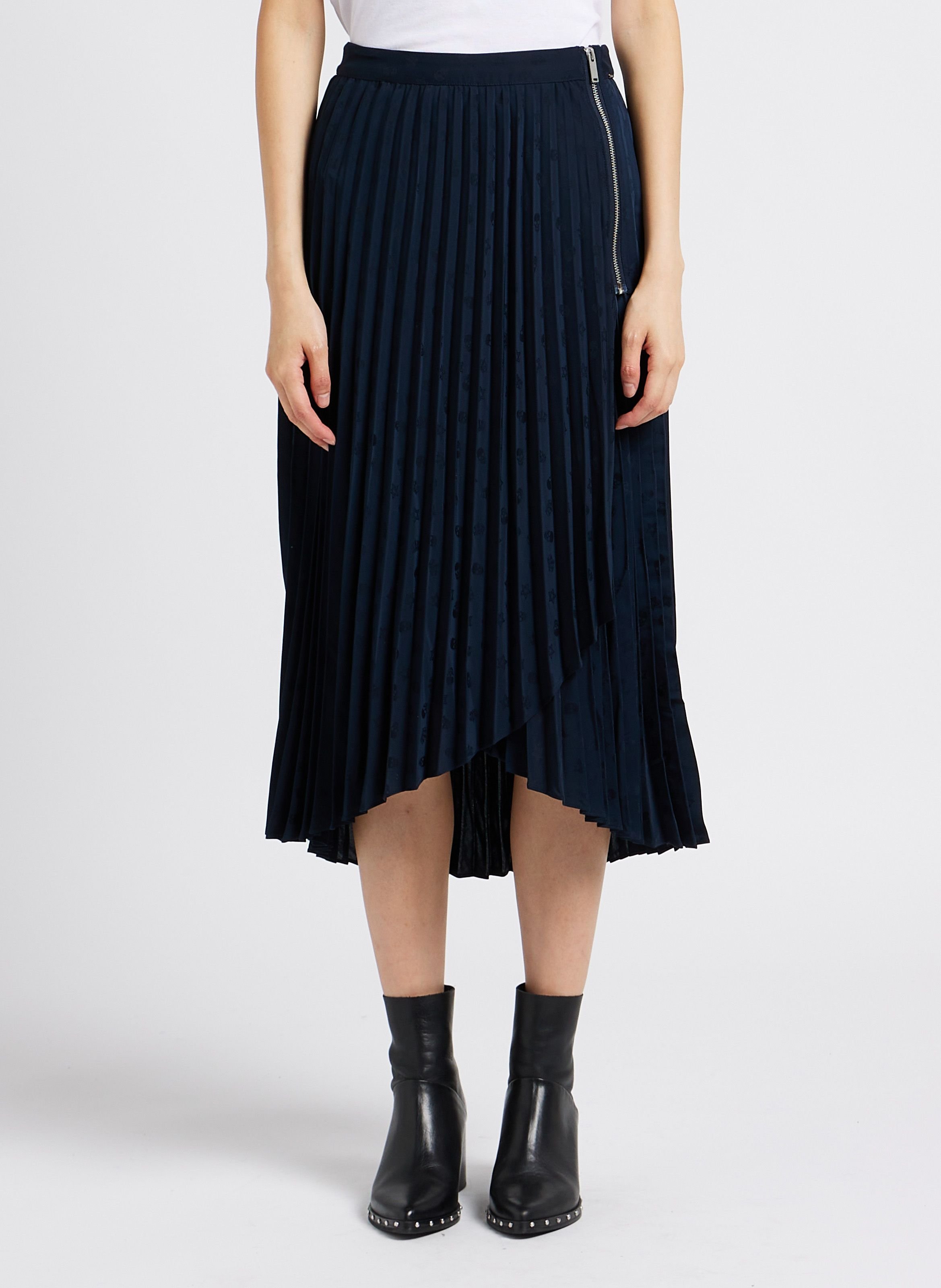 Jupe midi évasée plissée