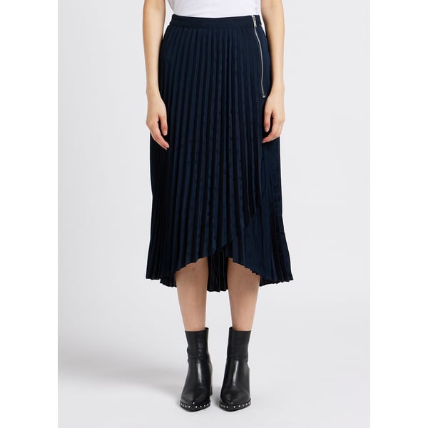 Jupe midi évasée plissée