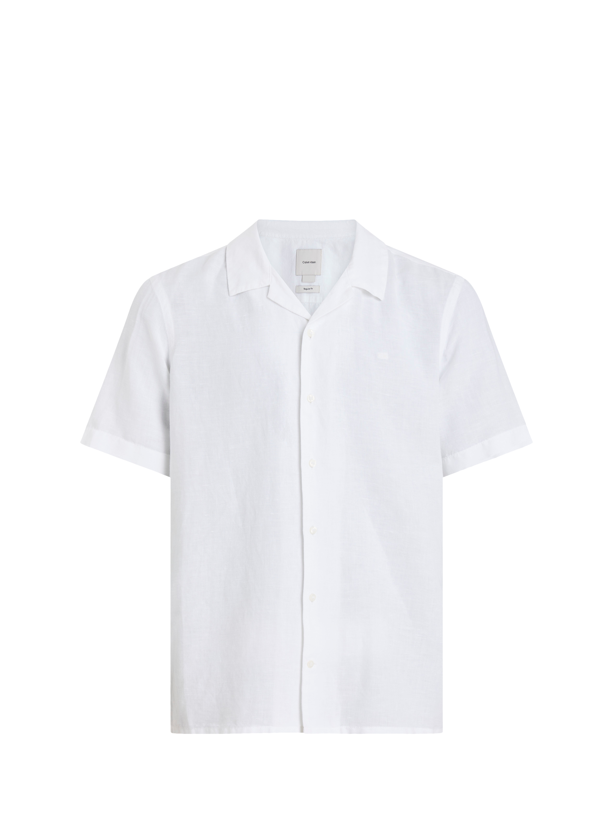Chemise en lin et coton CALVIN KLEIN Blanc