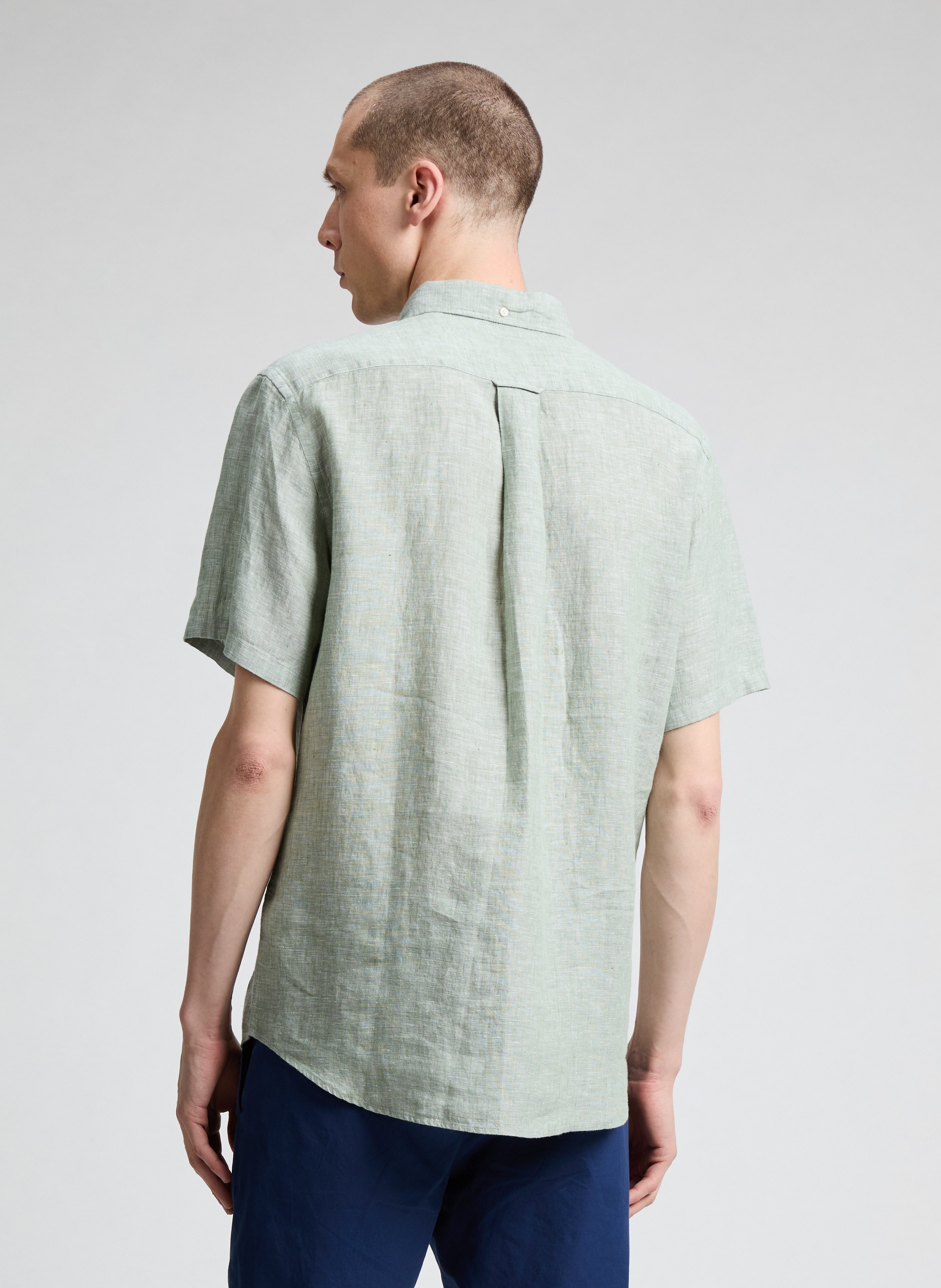 Linen shirt GANT Green