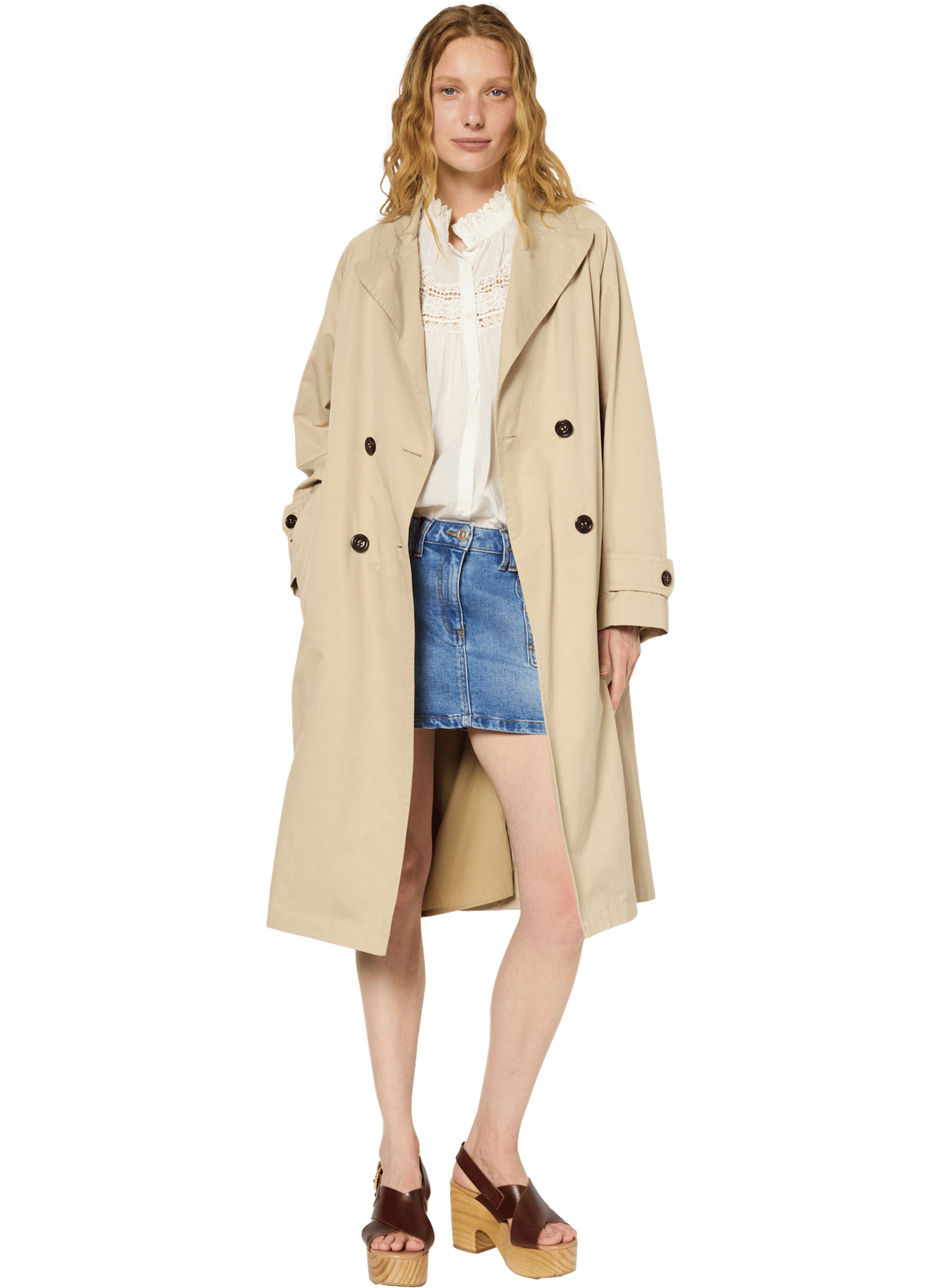 Trench long - marcella GERARD DAREL Beige