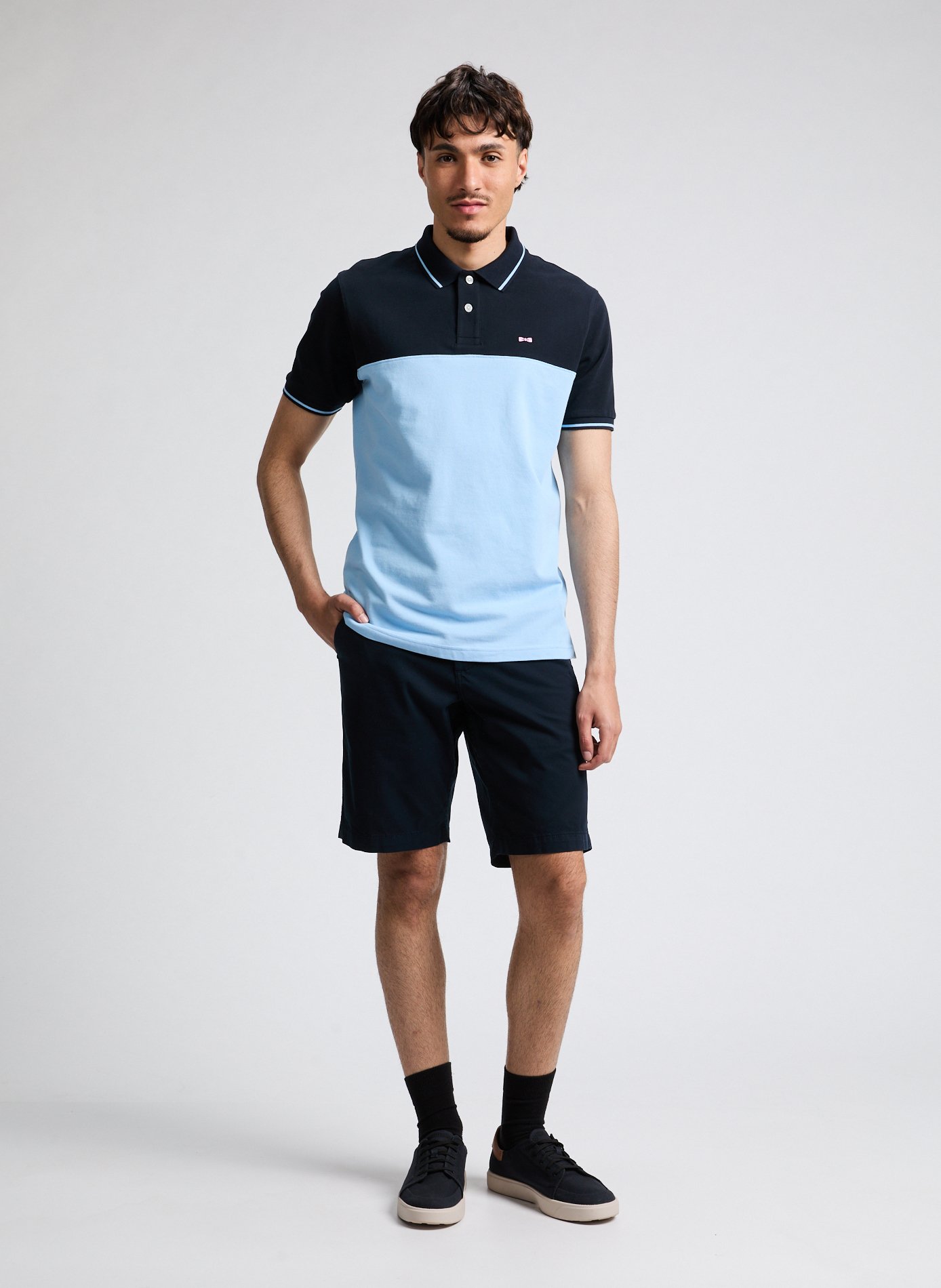 Bermuda en coton EDEN PARK Bleu