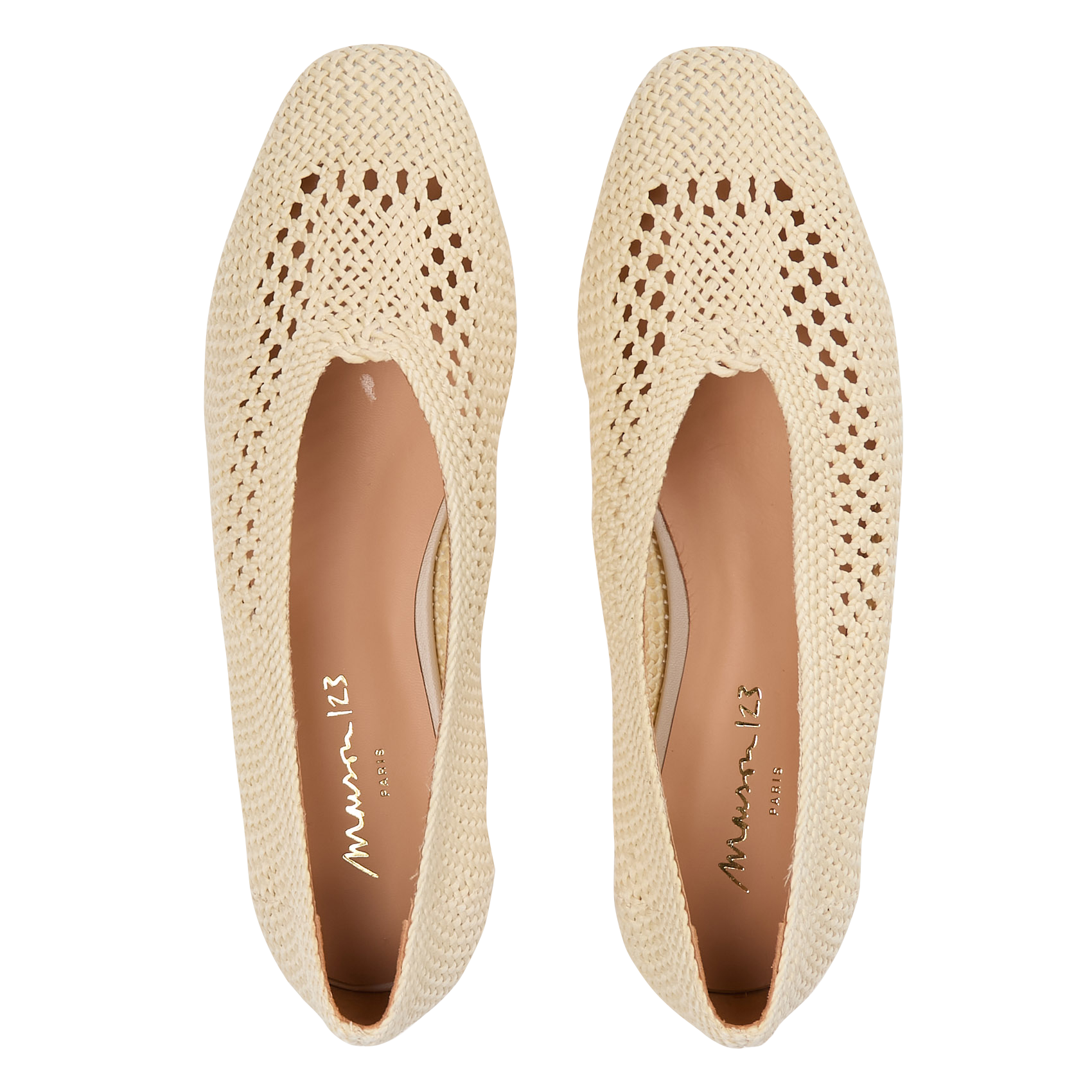 Ballerines en paille mae MAISON 123 Blanc
