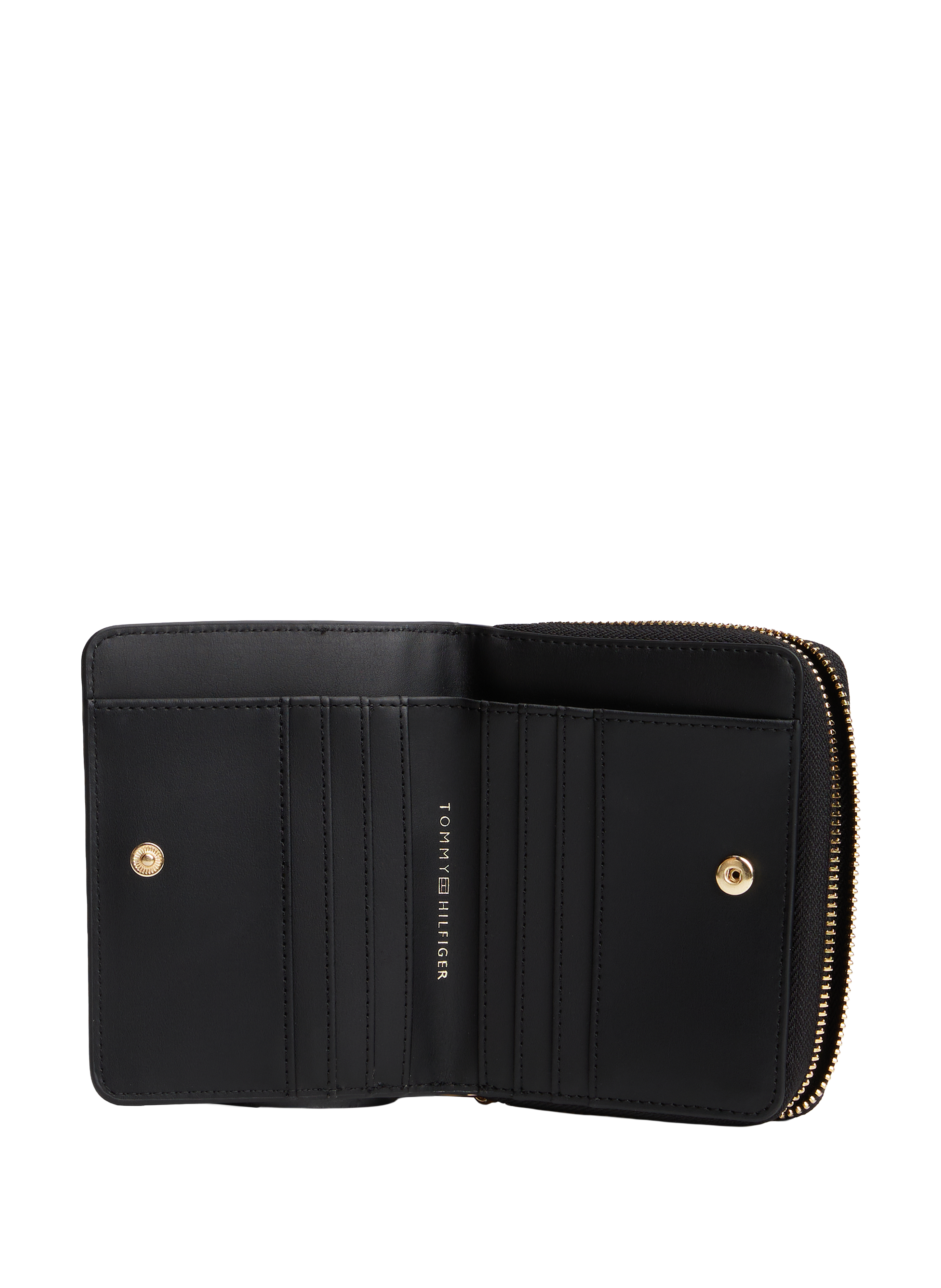 Portefeuille à rabat et monogramme TH TOMMY HILFIGER Noir