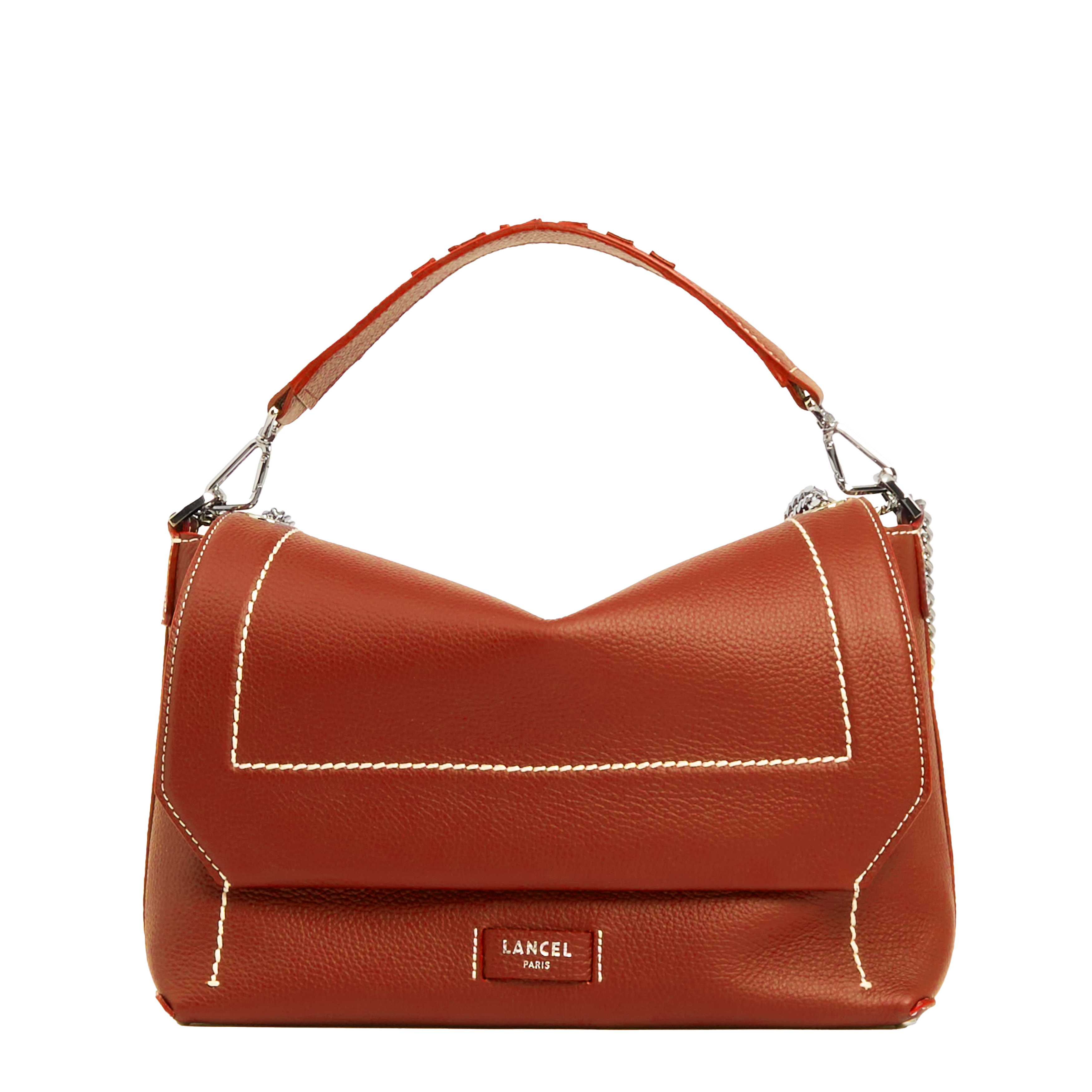 LANCEL Sac rabat l ninon soft de lancel en cuir Rouge