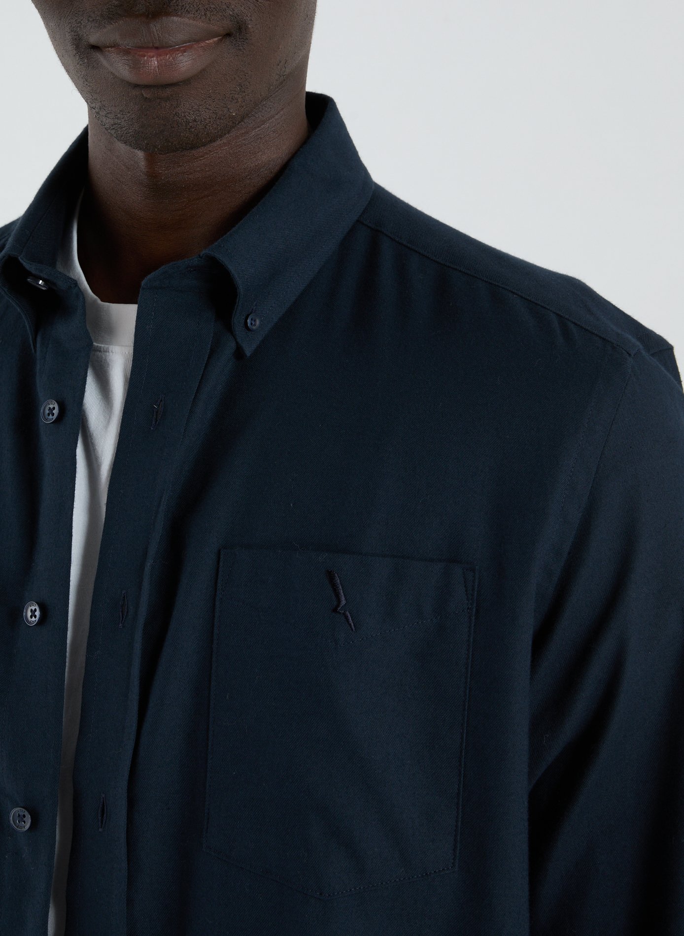 Chemise col américain en coton AIGLE Bleu