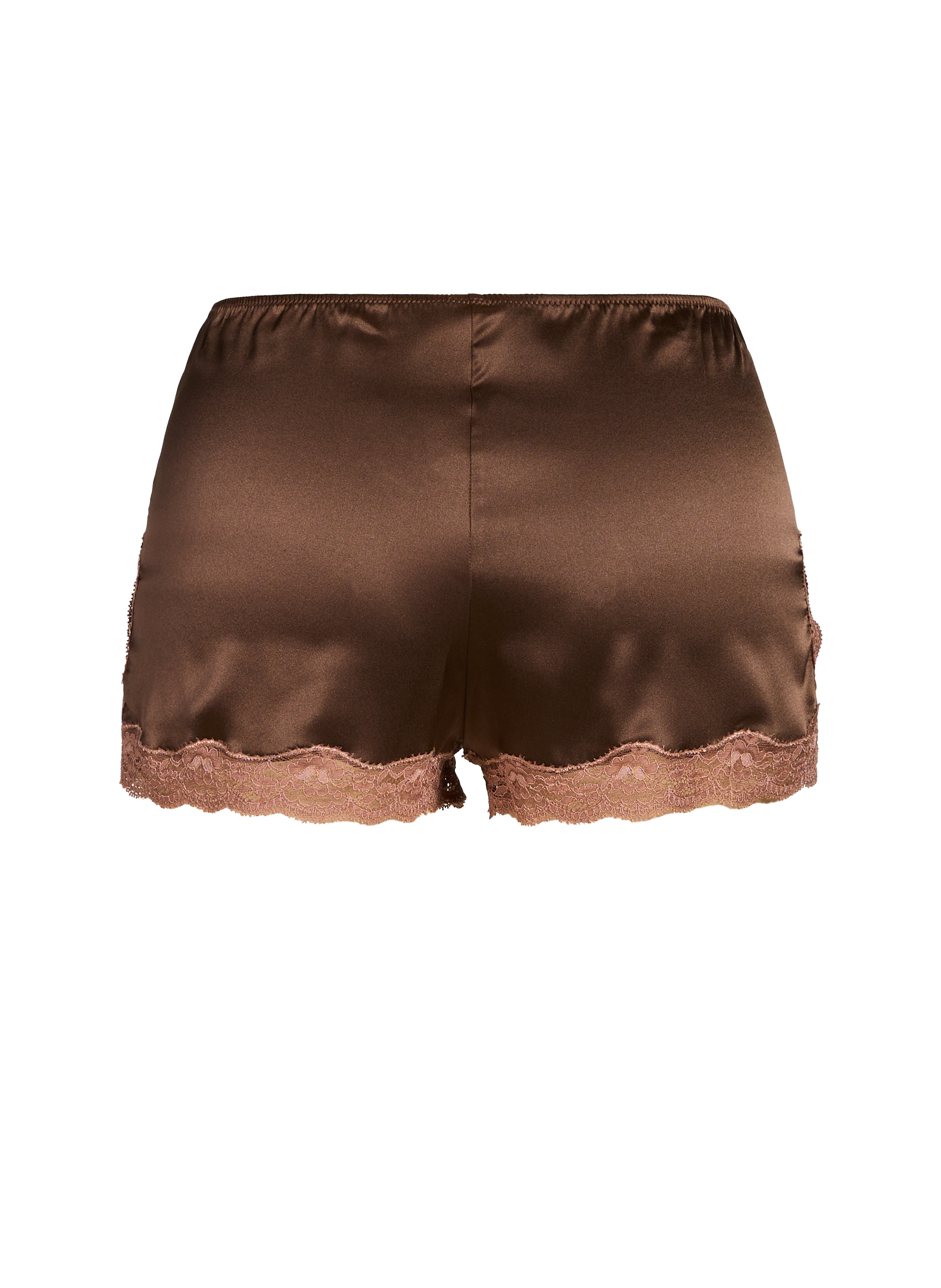 Silk lace boxer shorts VANNINA VESPERINI Brown