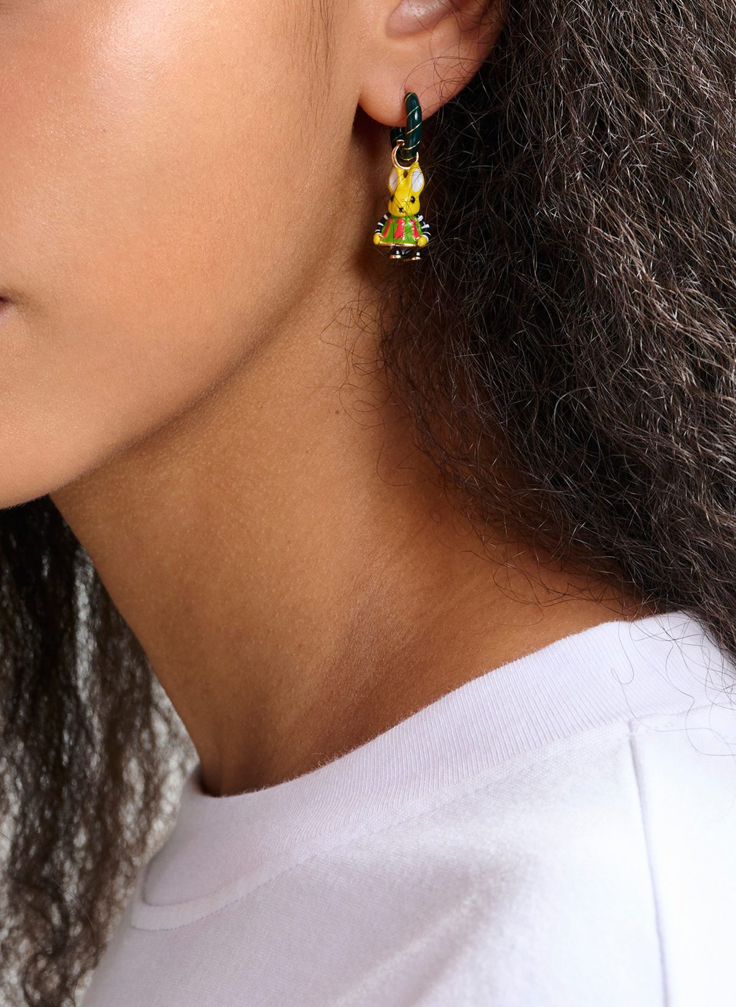 Boucles d'oreilles fantaisies jabbit ESSENTIEL ANTWERP Vert