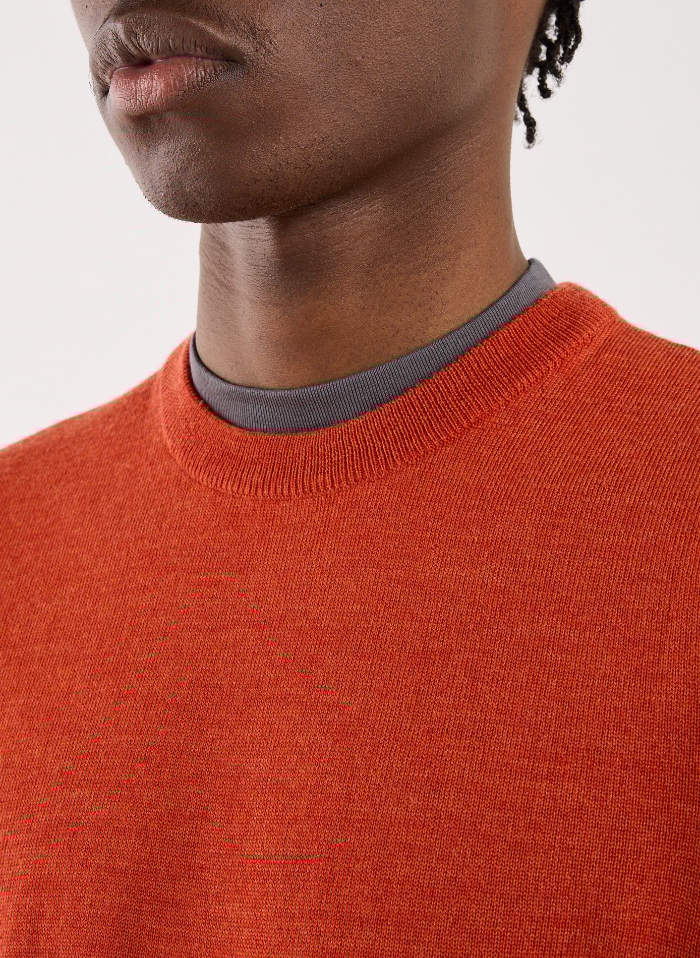 Merino wool round-neck jumper FACONNABLE Brown