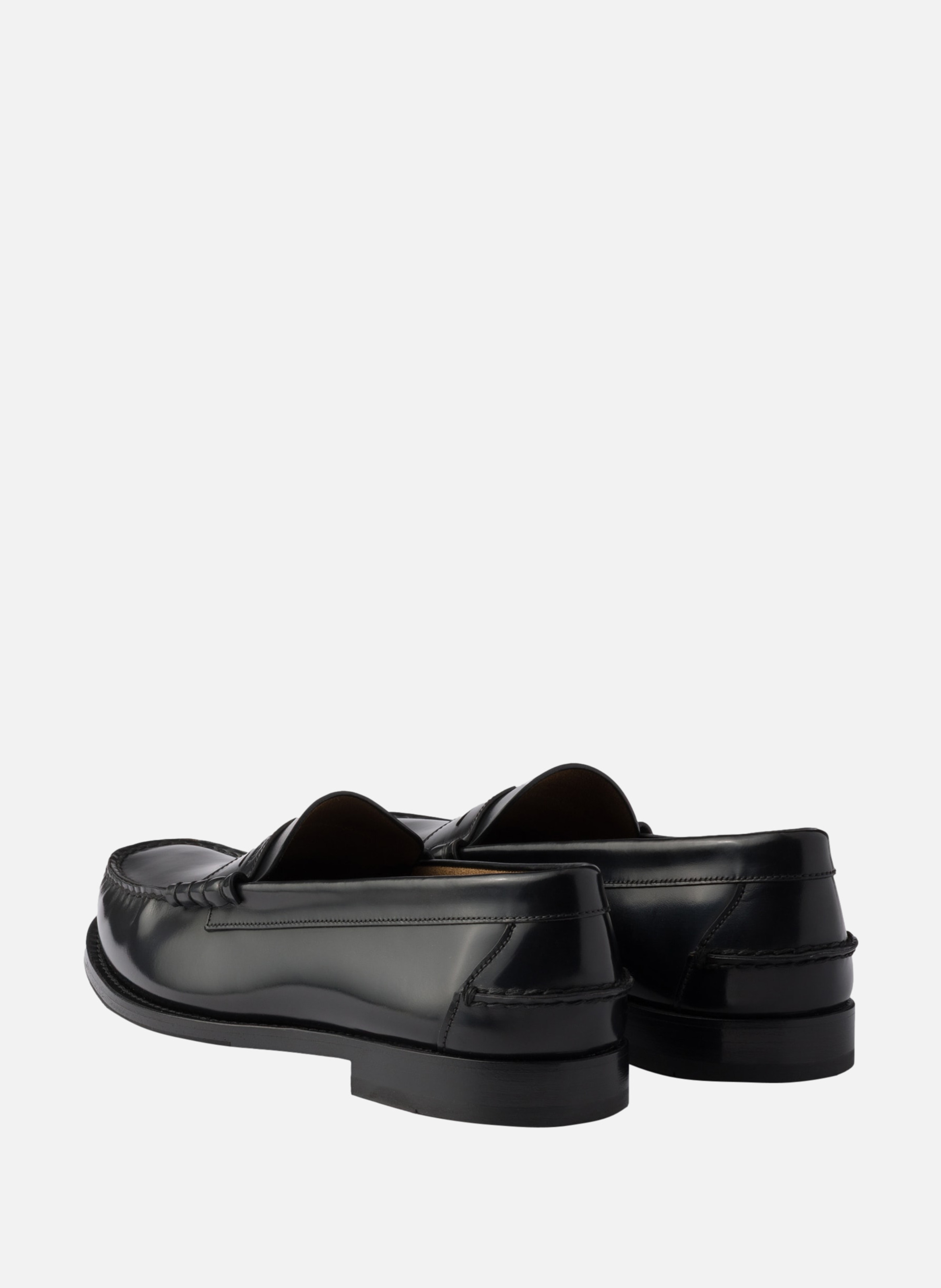 Mocassins en cuir brossé PRADA Noir