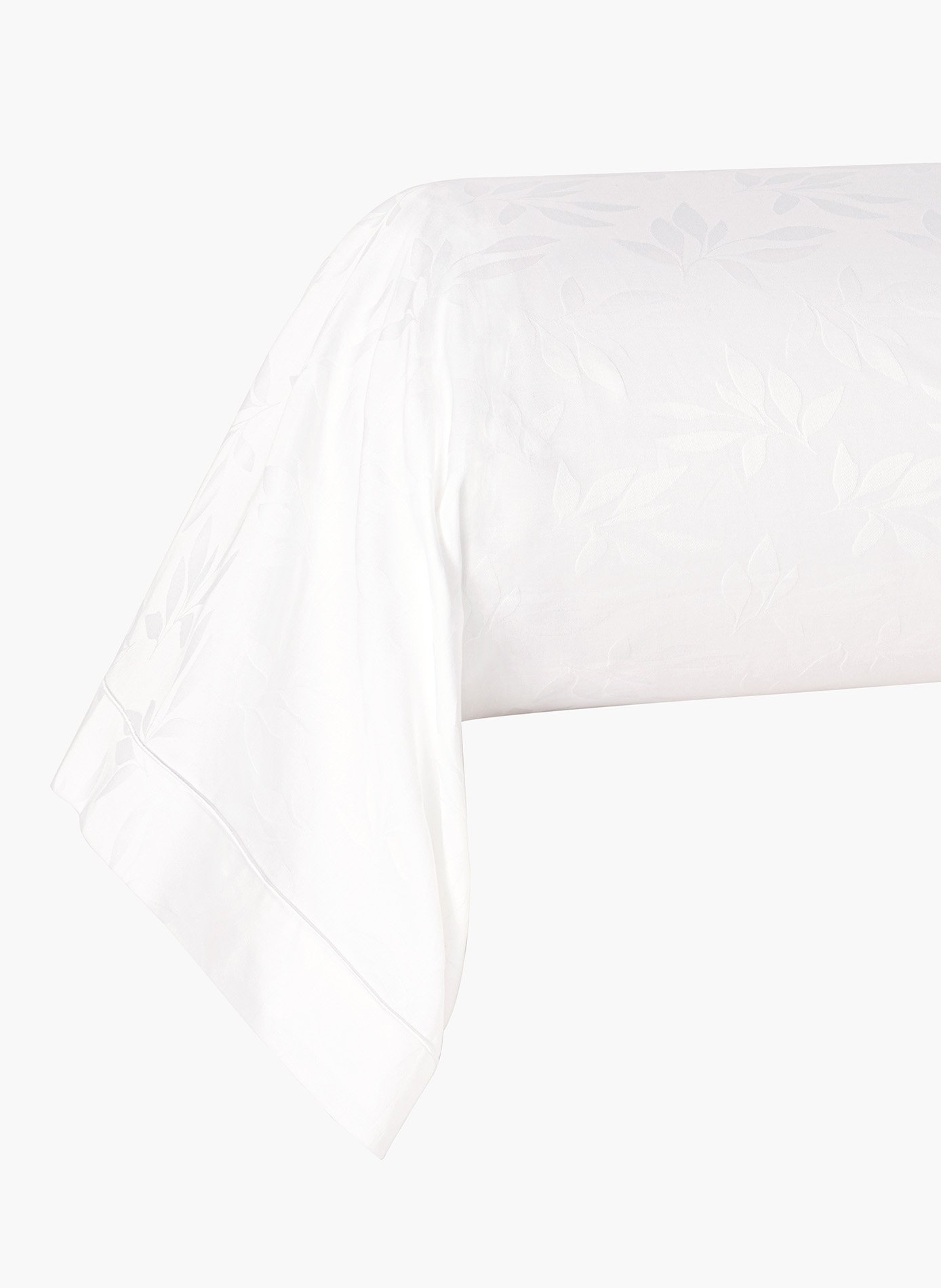 Taie de traversin cristal ANNE DE SOLENE Blanc