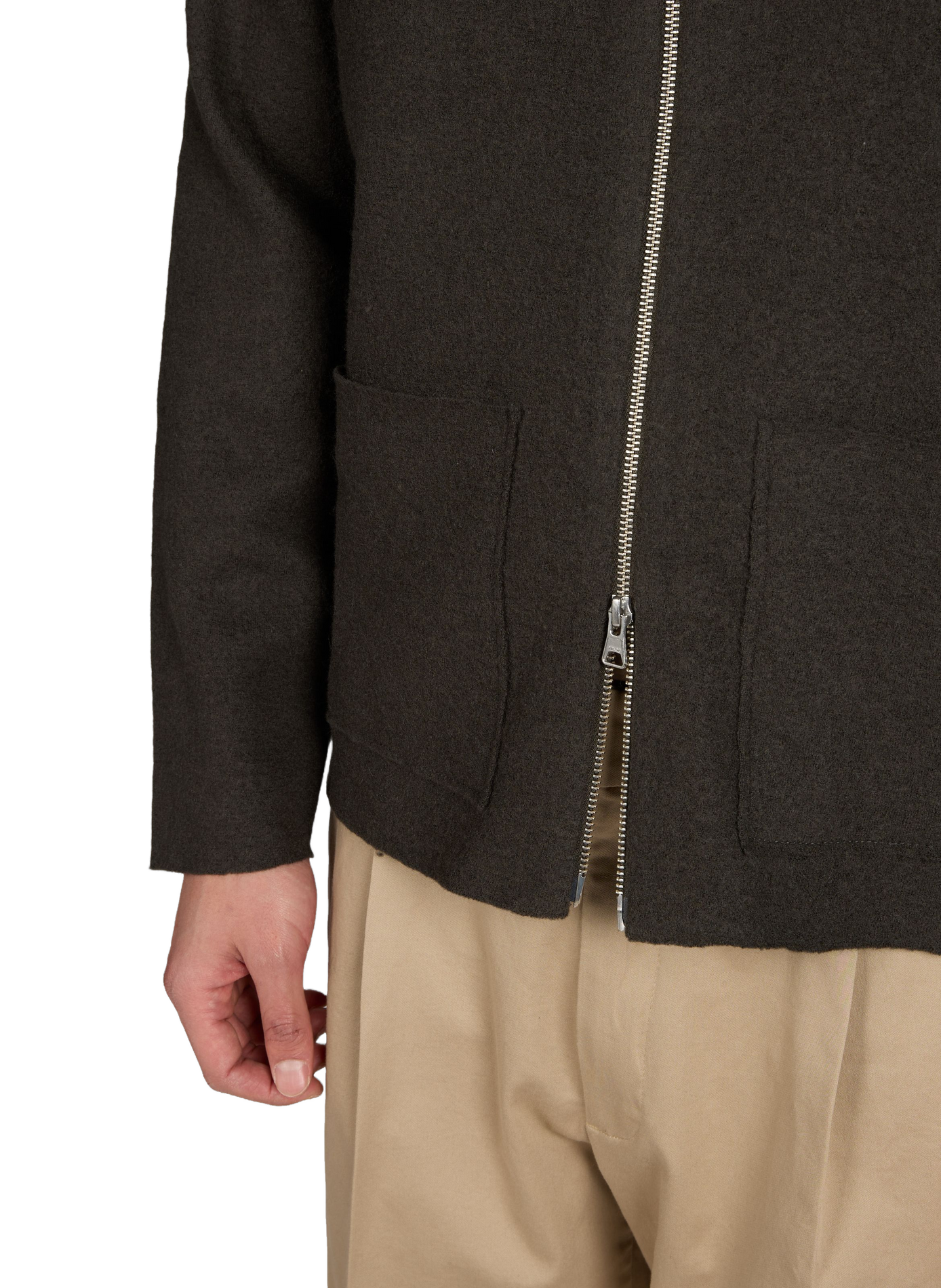 Gilet Jonas en laine mérinos NN.07 Kaki