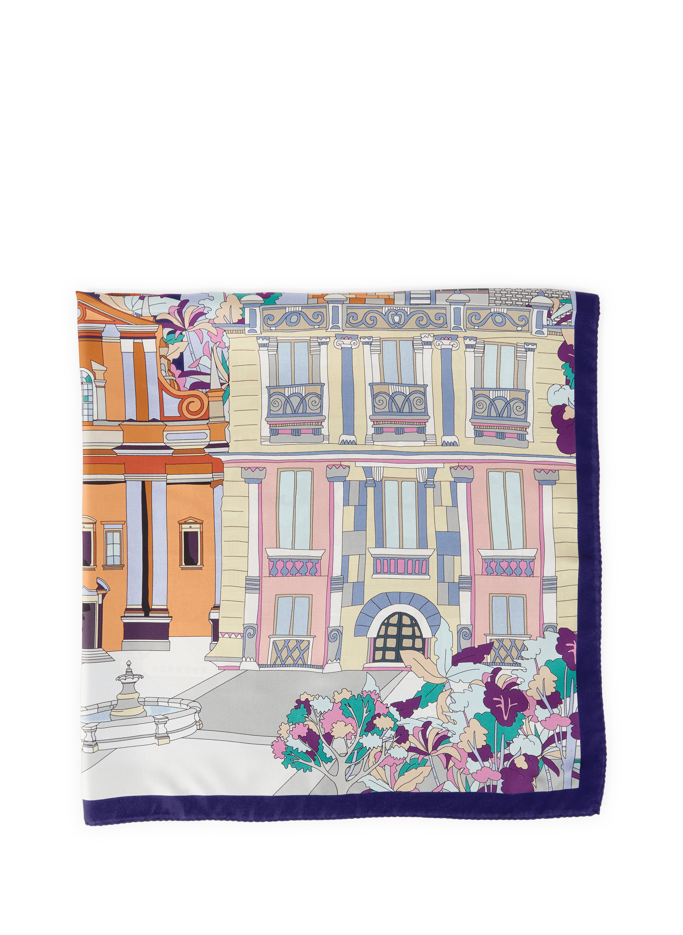 Printed silk scarf AU PRINTEMPS PARIS Multicolour