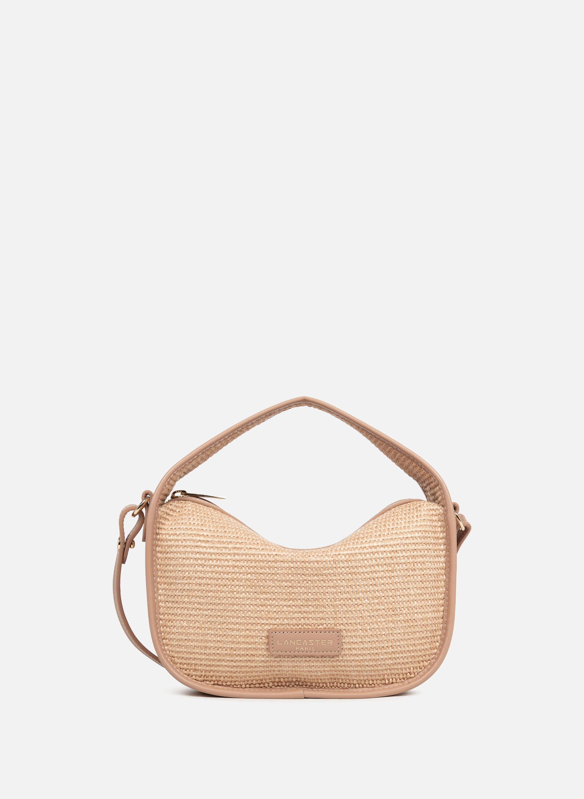 Small shoulder bag - mini osier LANCASTER Beige