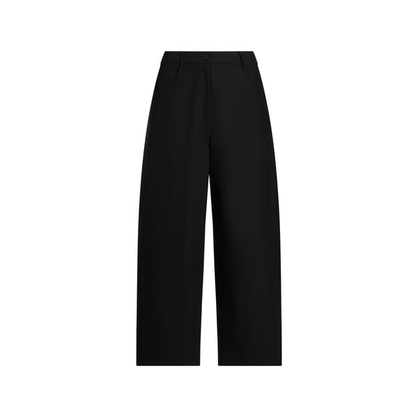 Pantalon large uni en coton Pantalon large uni en coton